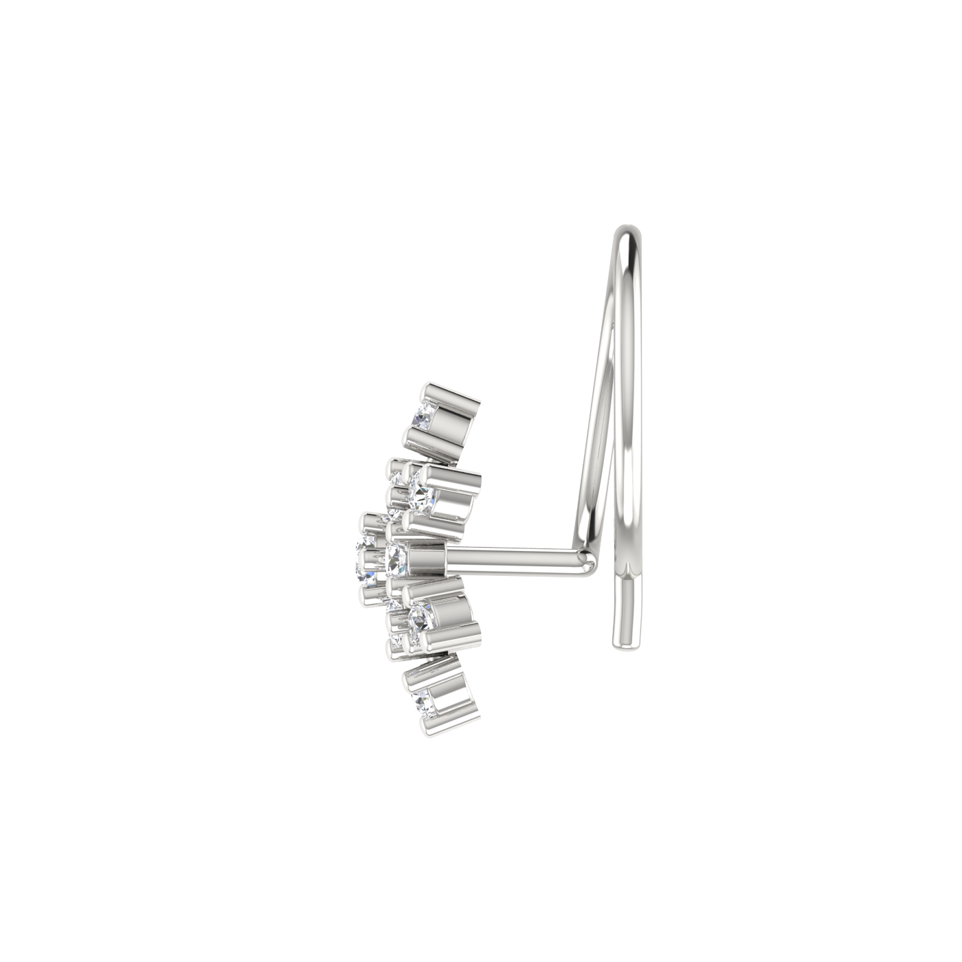 Frosted Snow Bloom – 0.09 Ct EF/VVS-VS Lab Grown Diamond Nose Pin