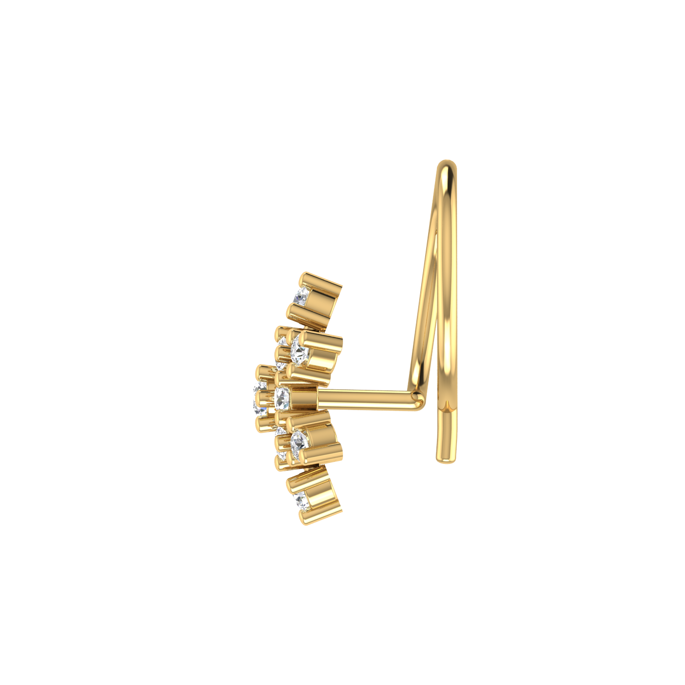 Frosted Snow Bloom – 0.09 Ct EF/VVS-VS Lab Grown Diamond Nose Pin