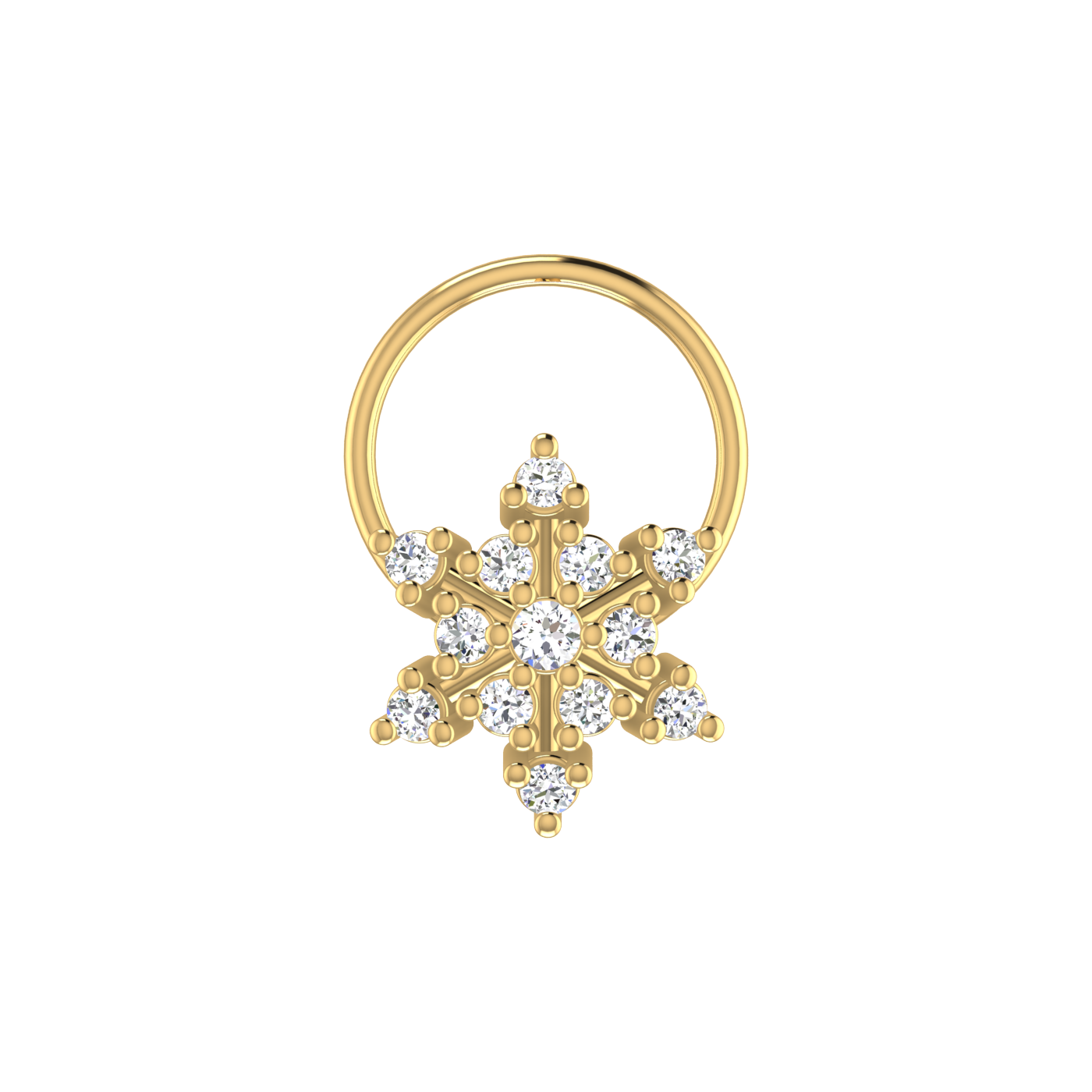 Frosted Snow Bloom – 0.09 Ct EF/VVS-VS Lab Grown Diamond Nose Pin
