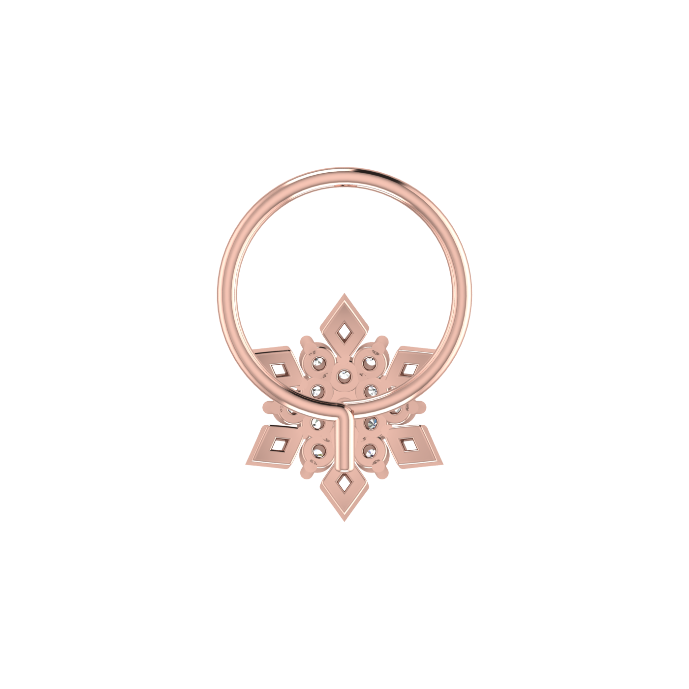 Floral Spark Petite — 0.05 Carat Lab Grown Diamond Flower Nose Pin