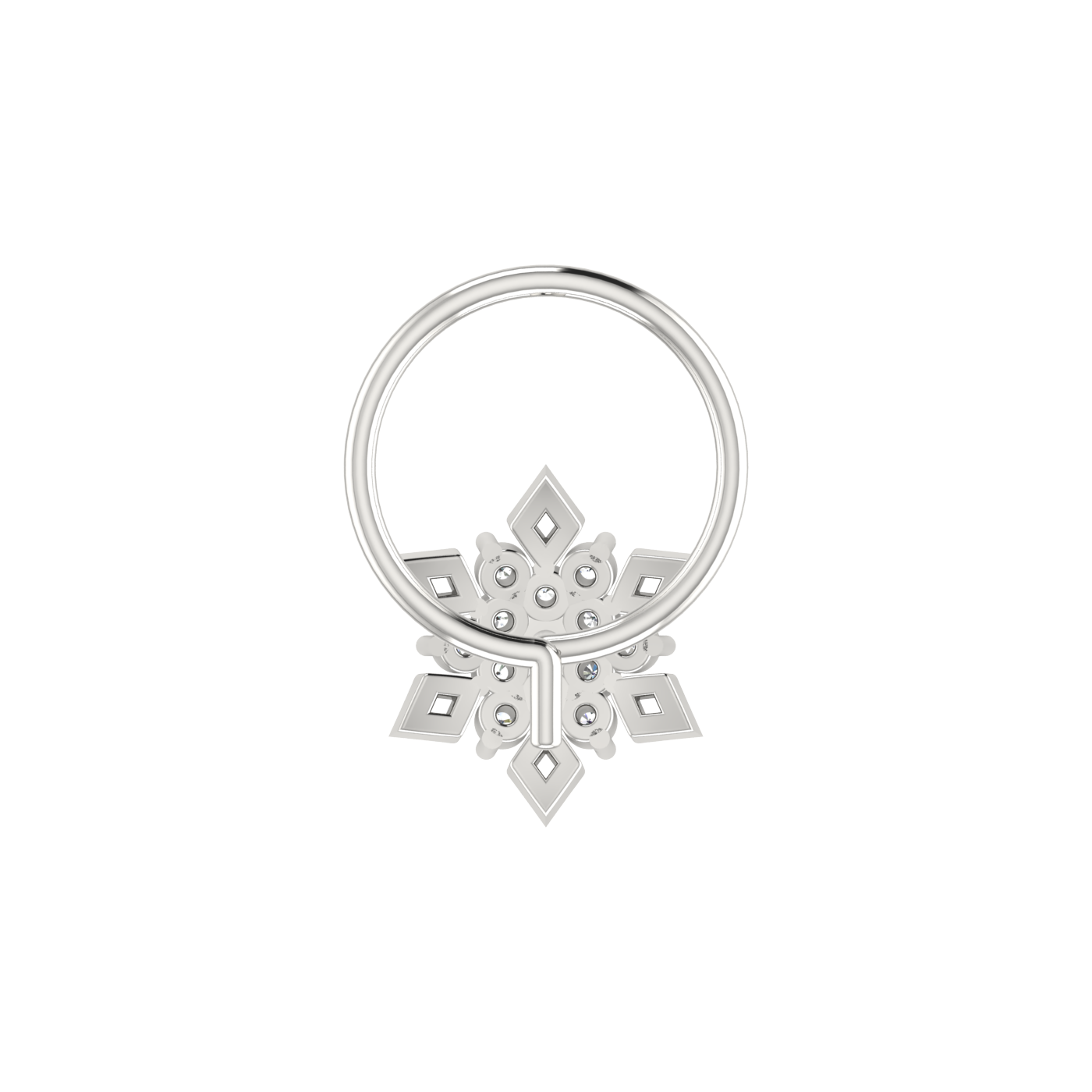 Floral Spark Petite — 0.05 Carat Lab Grown Diamond Flower Nose Pin