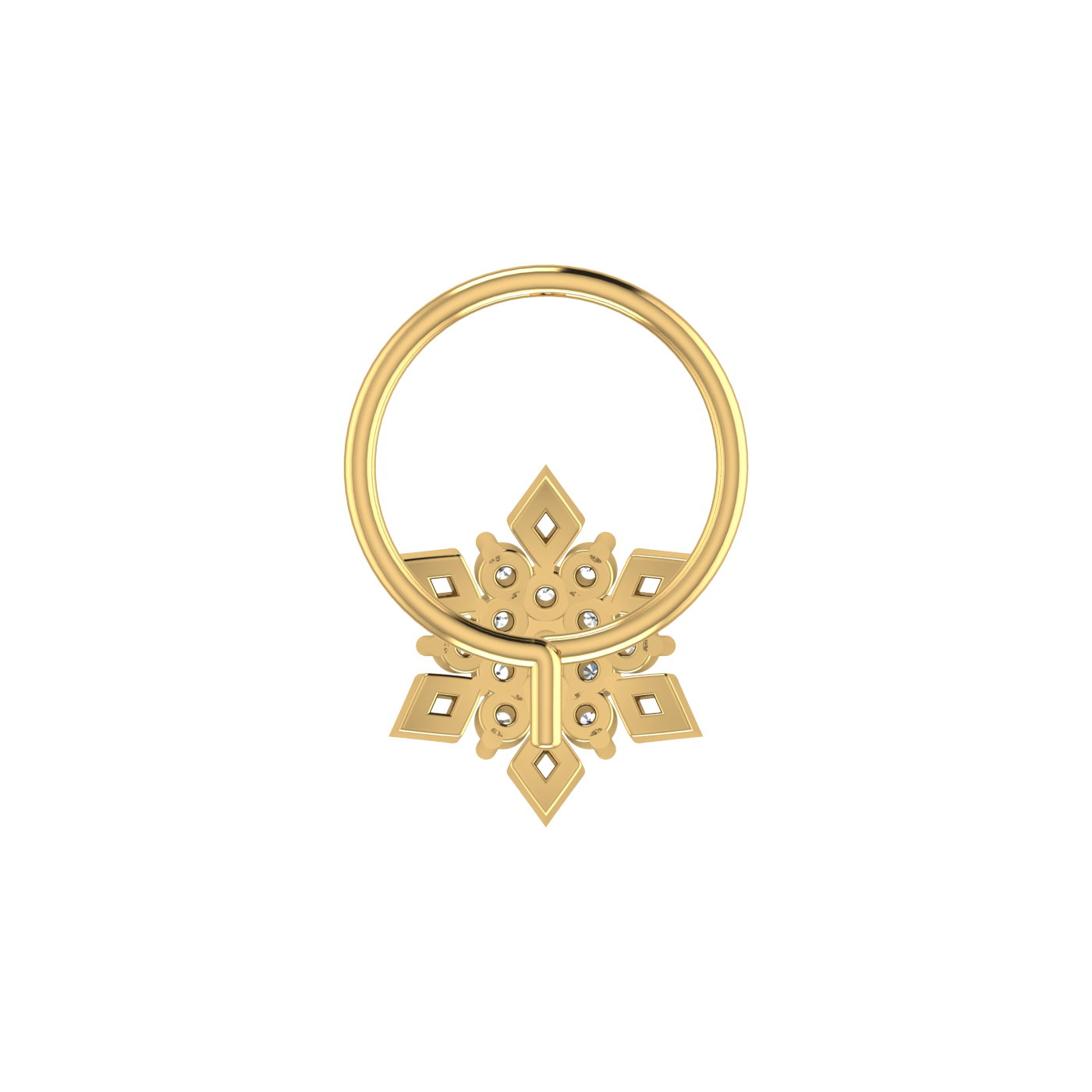 Floral Spark Petite — 0.05 Carat Lab Grown Diamond Flower Nose Pin