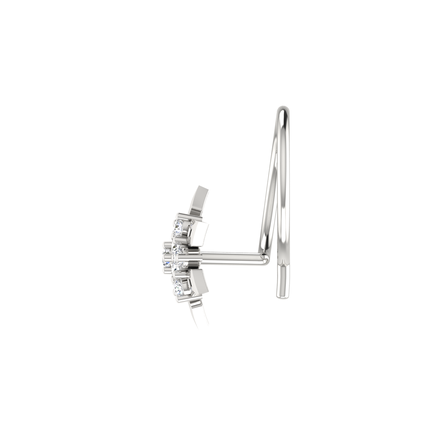 Floral Spark Petite — 0.05 Carat Lab Grown Diamond Flower Nose Pin