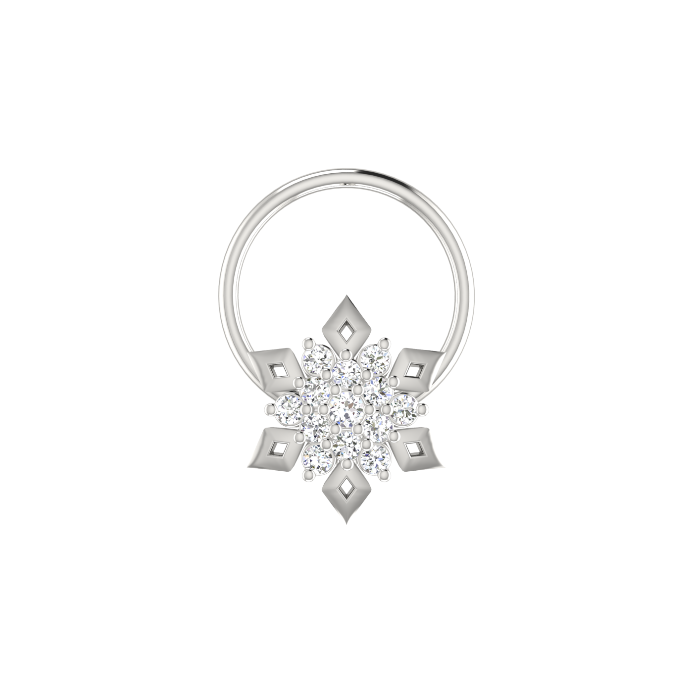 Floral Spark Petite — 0.05 Carat Lab Grown Diamond Flower Nose Pin