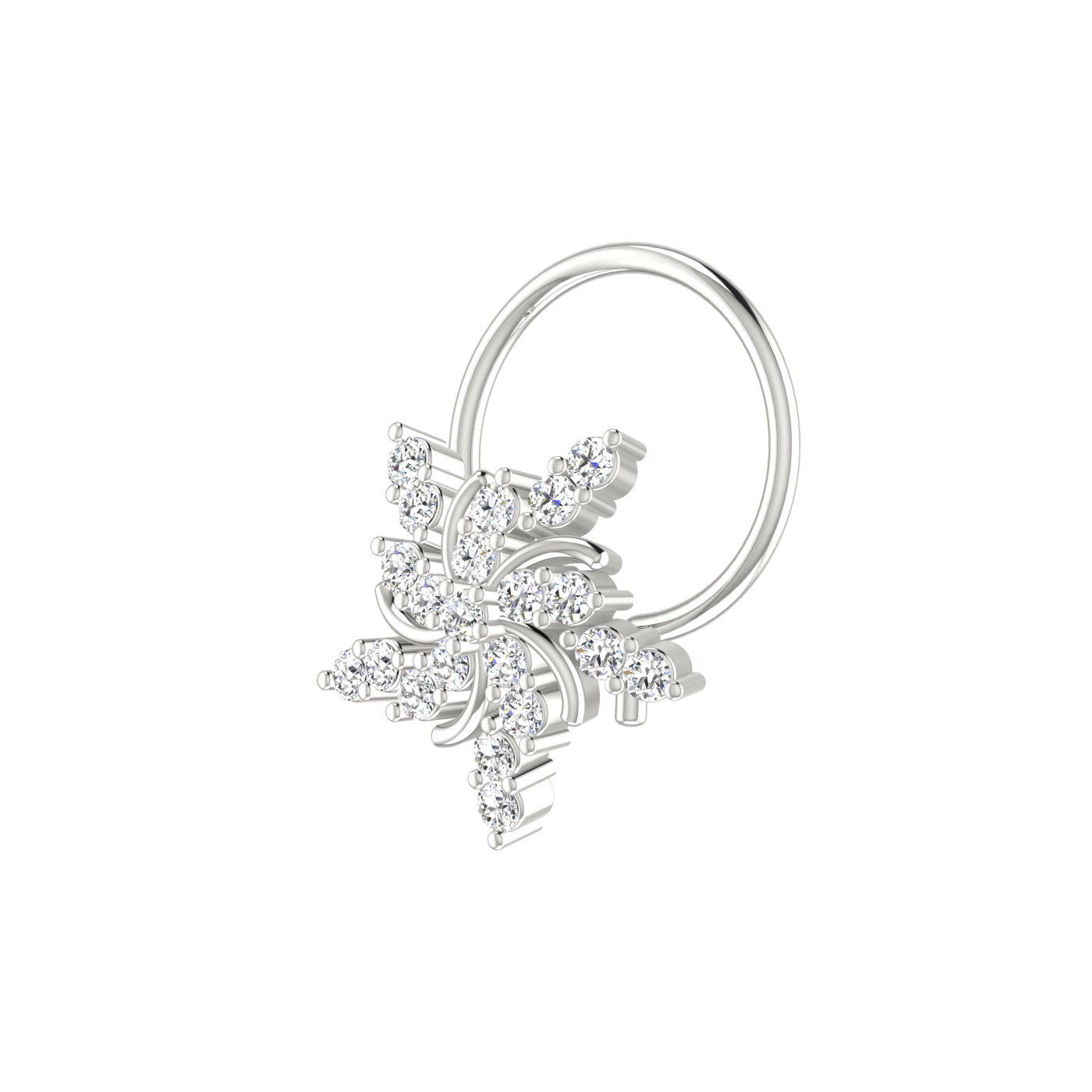Floral Swirl — 0.11 Carat Lab Grown Diamond Nose Pin