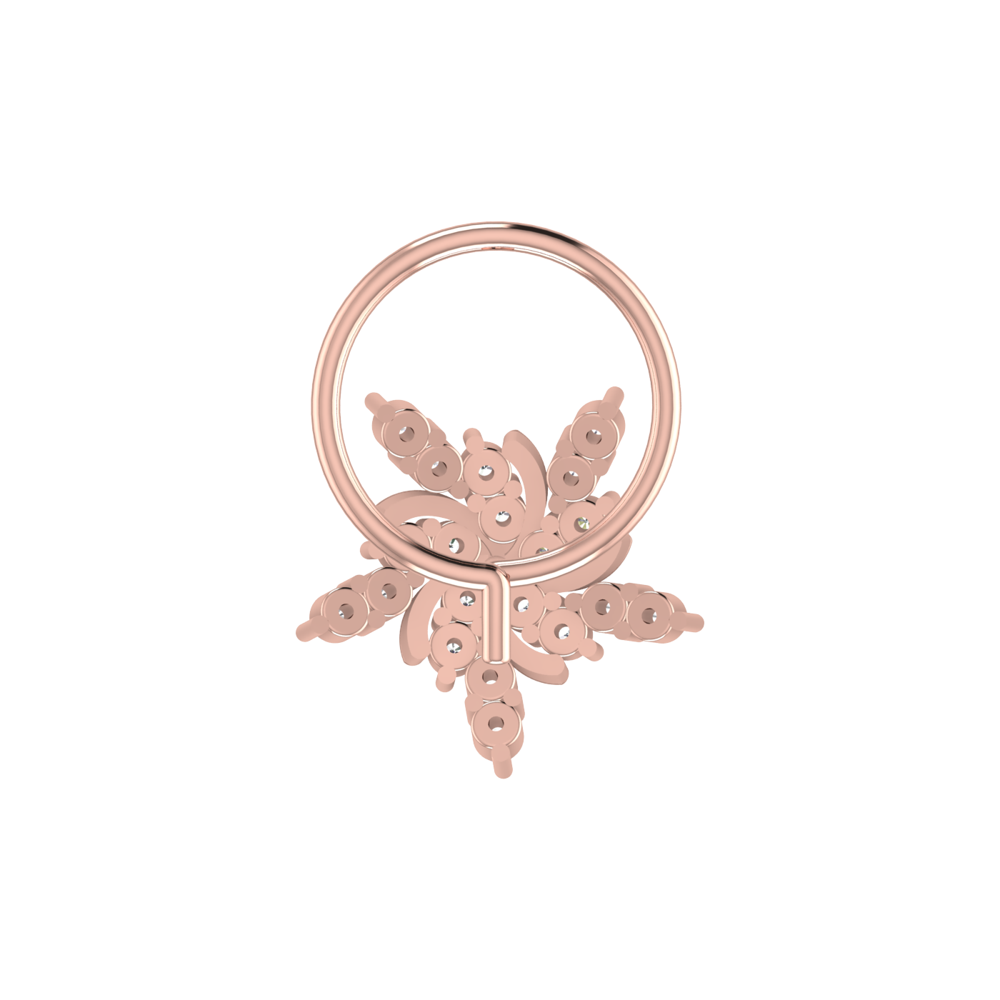 Floral Swirl — 0.11 Carat Lab Grown Diamond Nose Pin