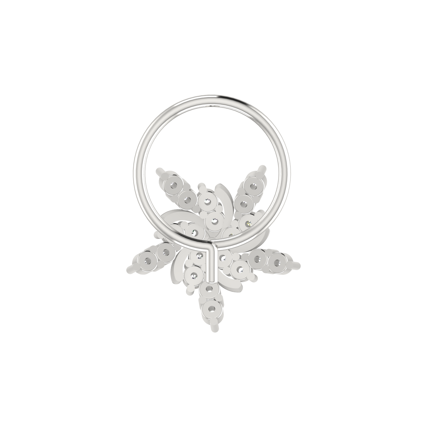 Floral Swirl — 0.11 Carat Lab Grown Diamond Nose Pin