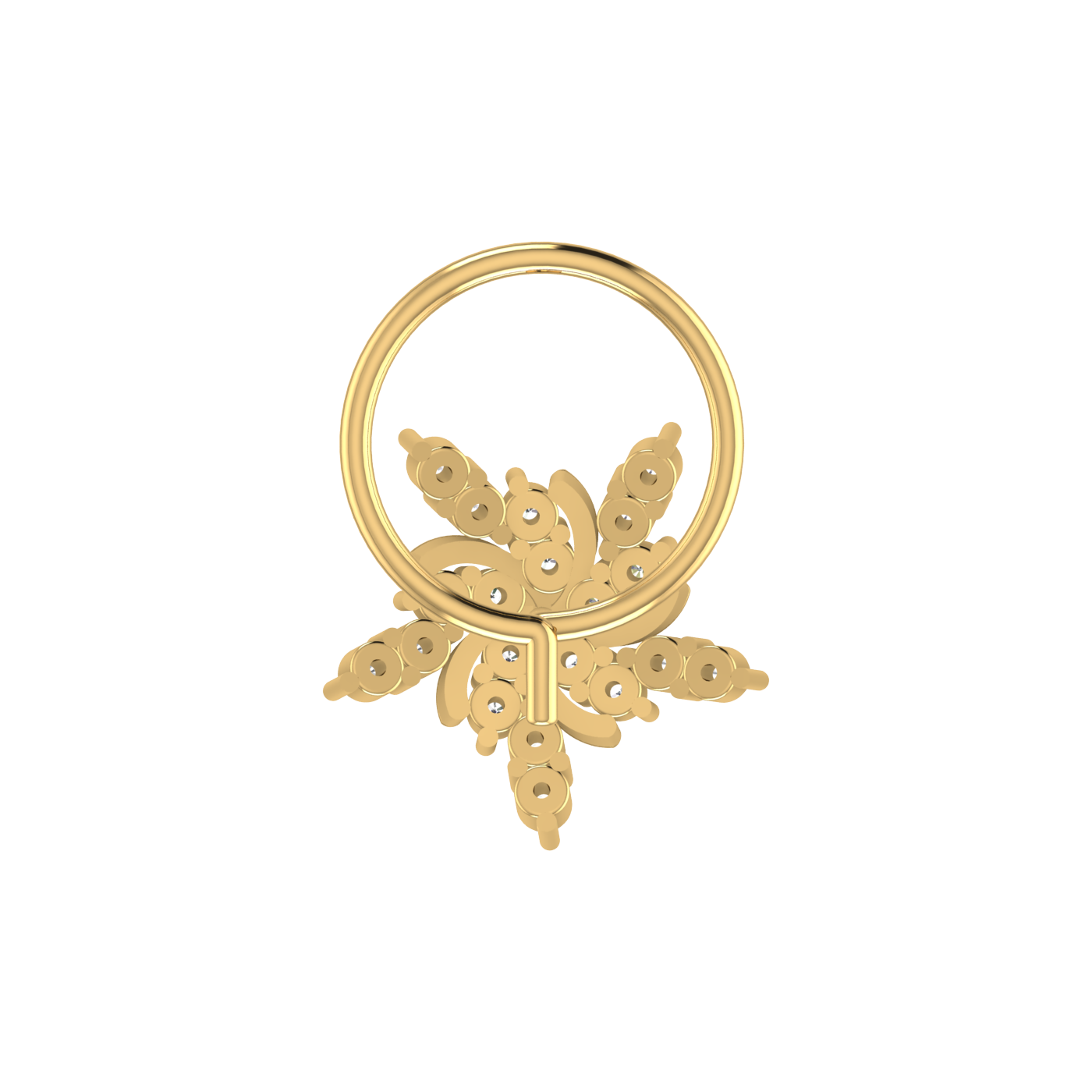 Floral Swirl — 0.11 Carat Lab Grown Diamond Nose Pin