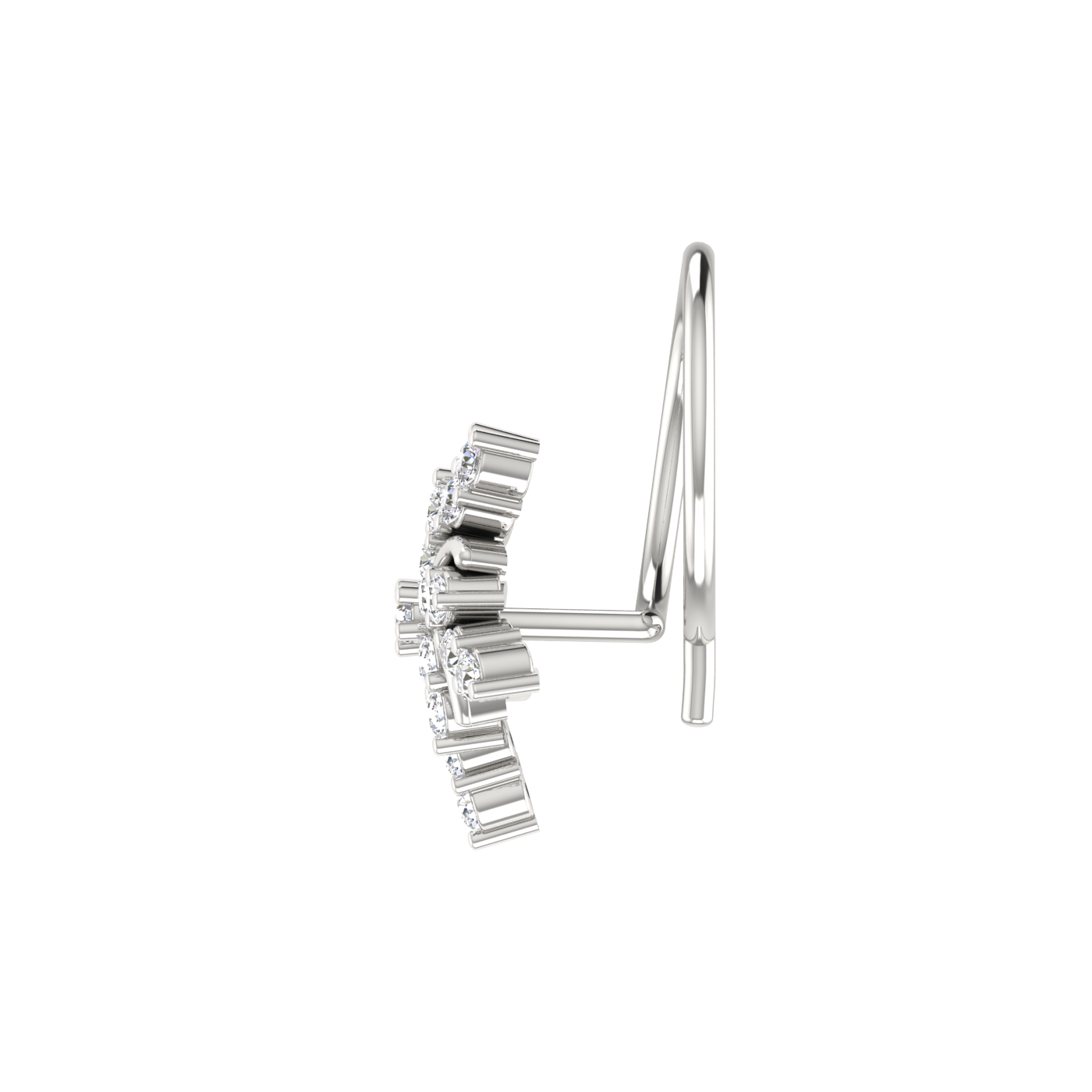 Floral Swirl — 0.11 Carat Lab Grown Diamond Nose Pin