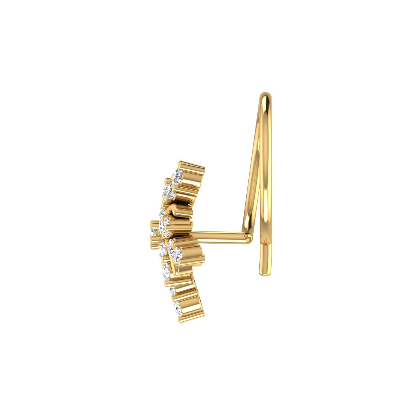 Floral Swirl — 0.11 Carat Lab Grown Diamond Nose Pin