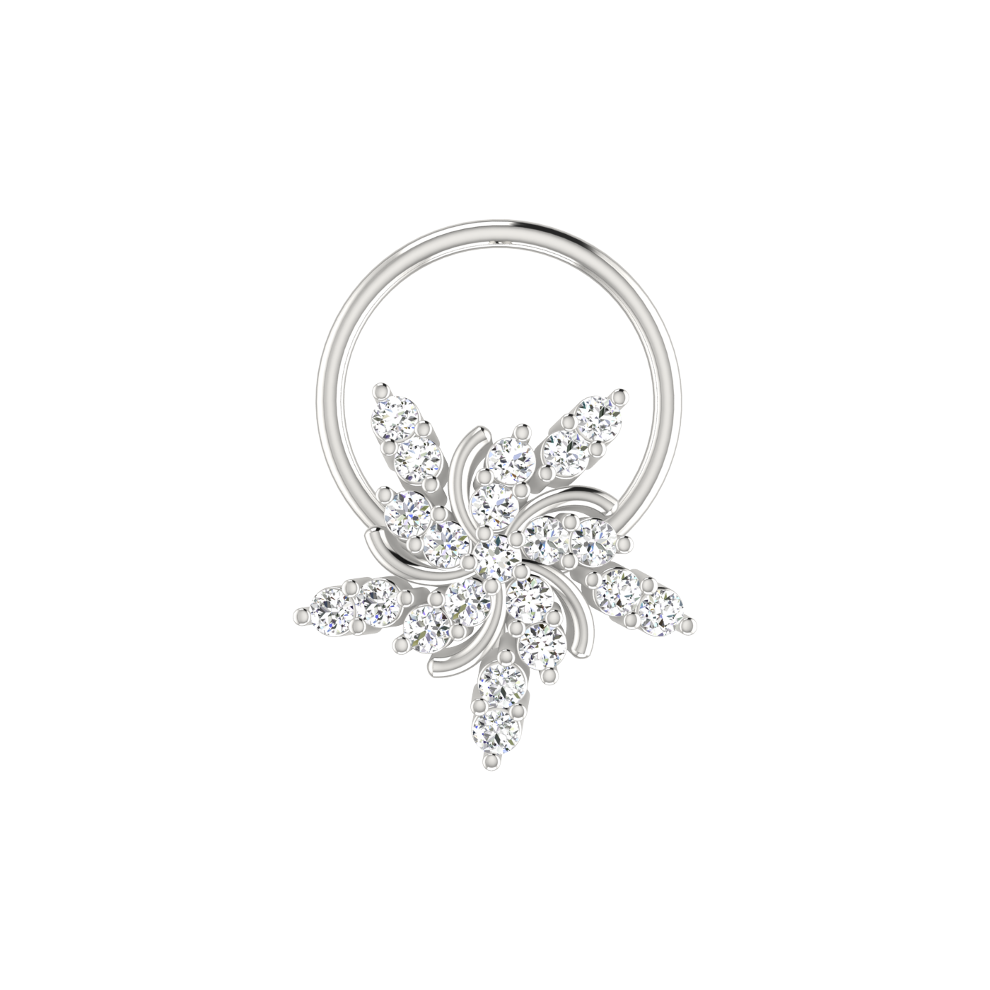 Floral Swirl — 0.11 Carat Lab Grown Diamond Nose Pin
