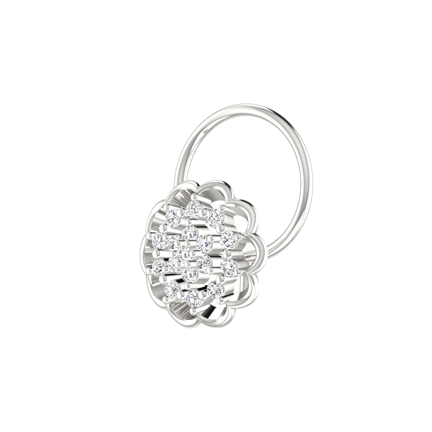 Floral Flower — 0.06 Carat Lab Grown Diamond Nose Pin