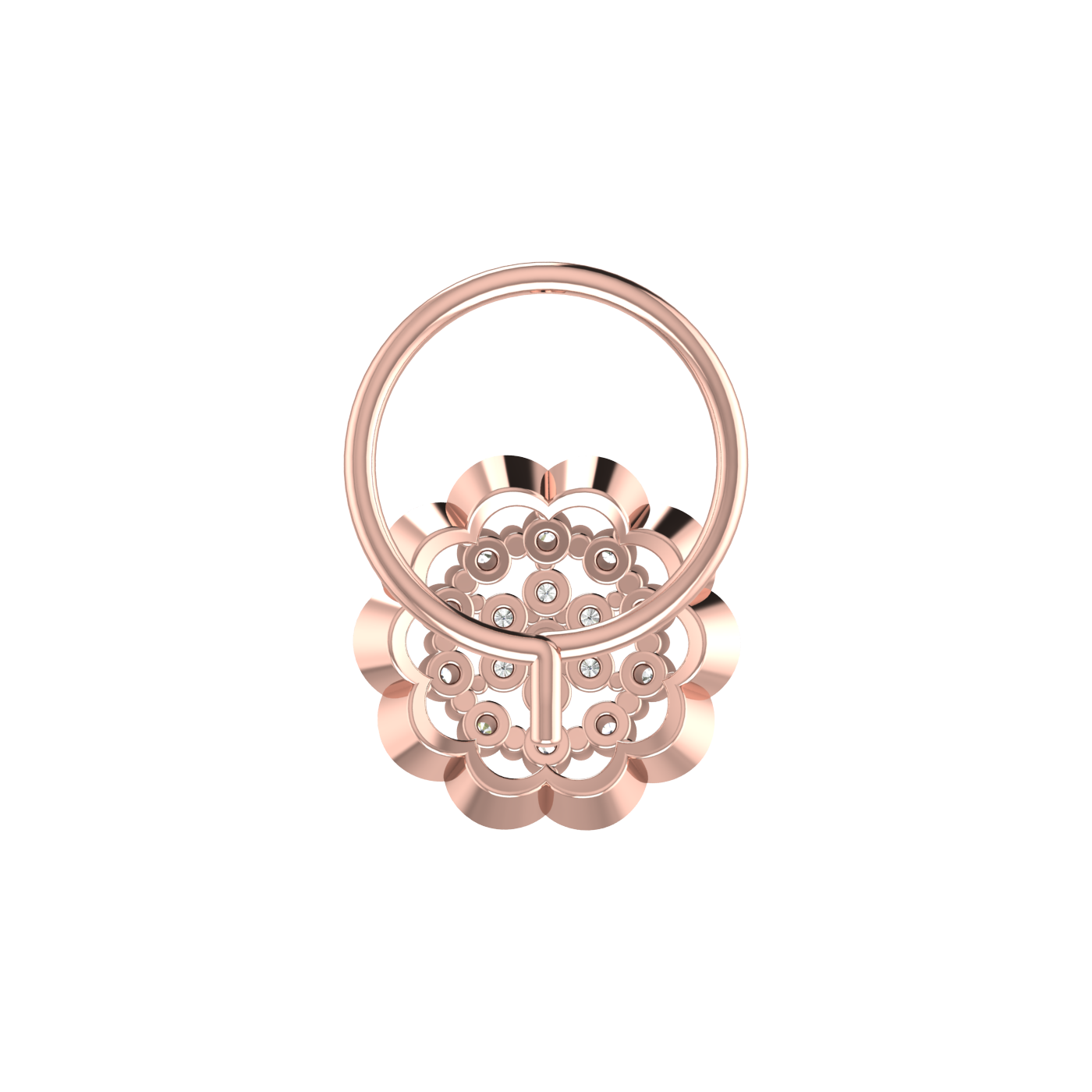 Floral Flower — 0.06 Carat Lab Grown Diamond Nose Pin