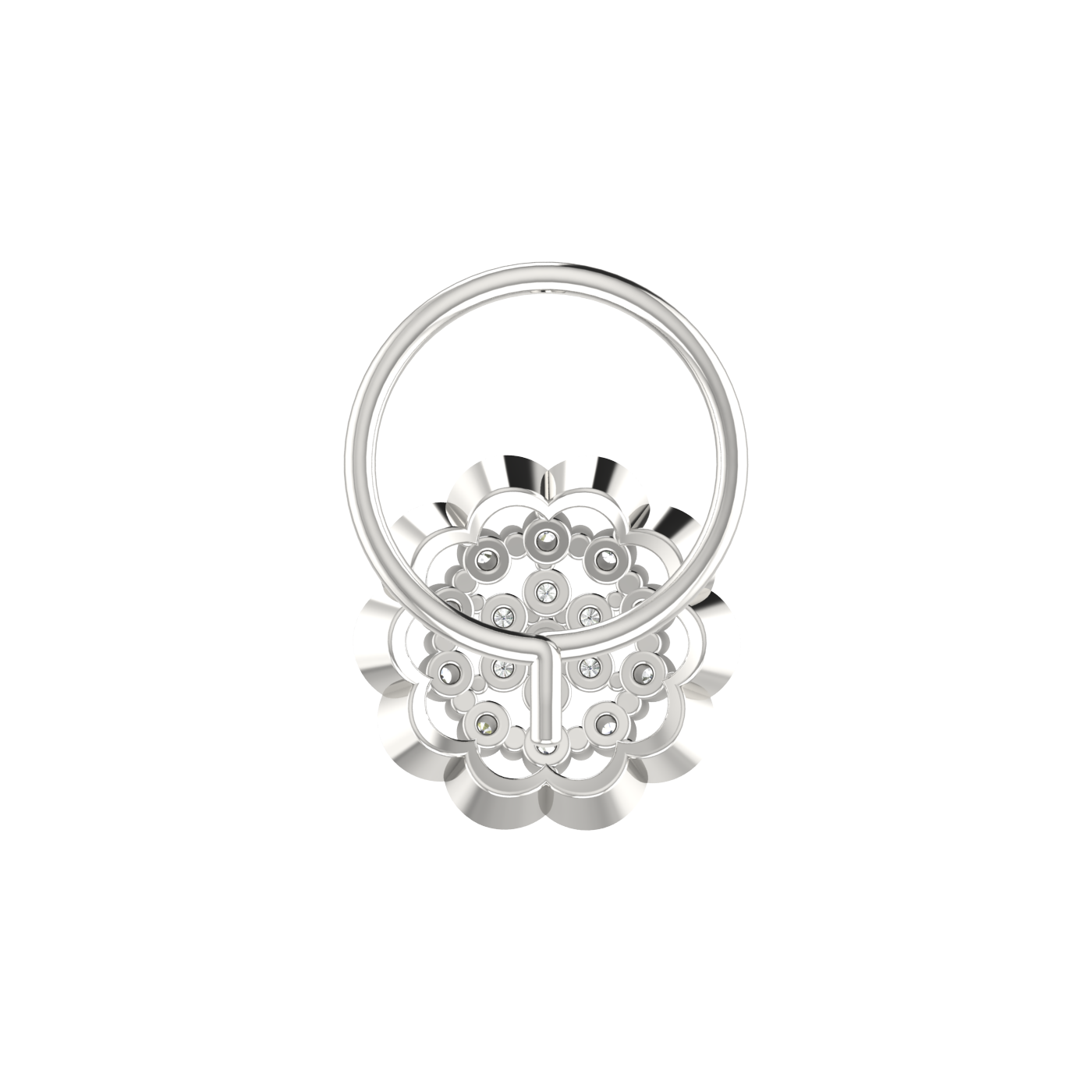 Floral Flower — 0.06 Carat Lab Grown Diamond Nose Pin