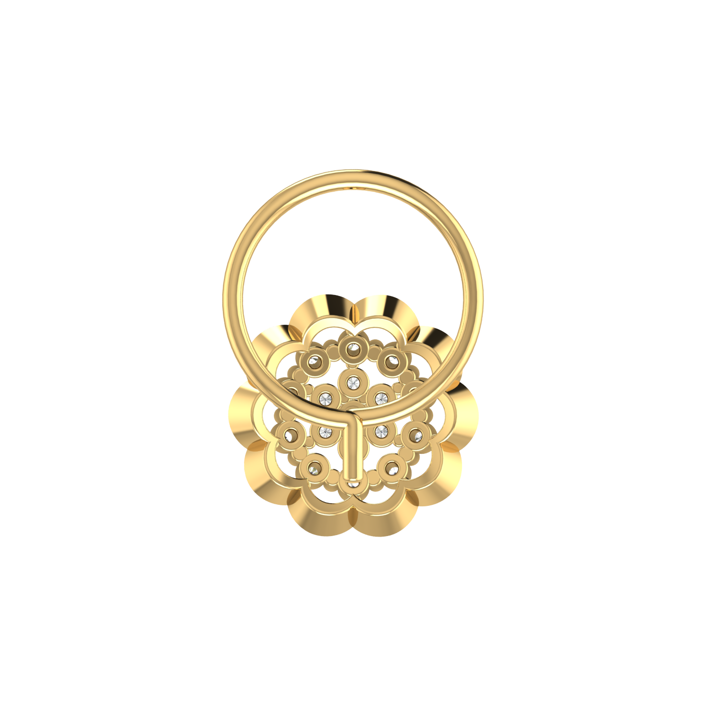 Floral Flower — 0.06 Carat Lab Grown Diamond Nose Pin