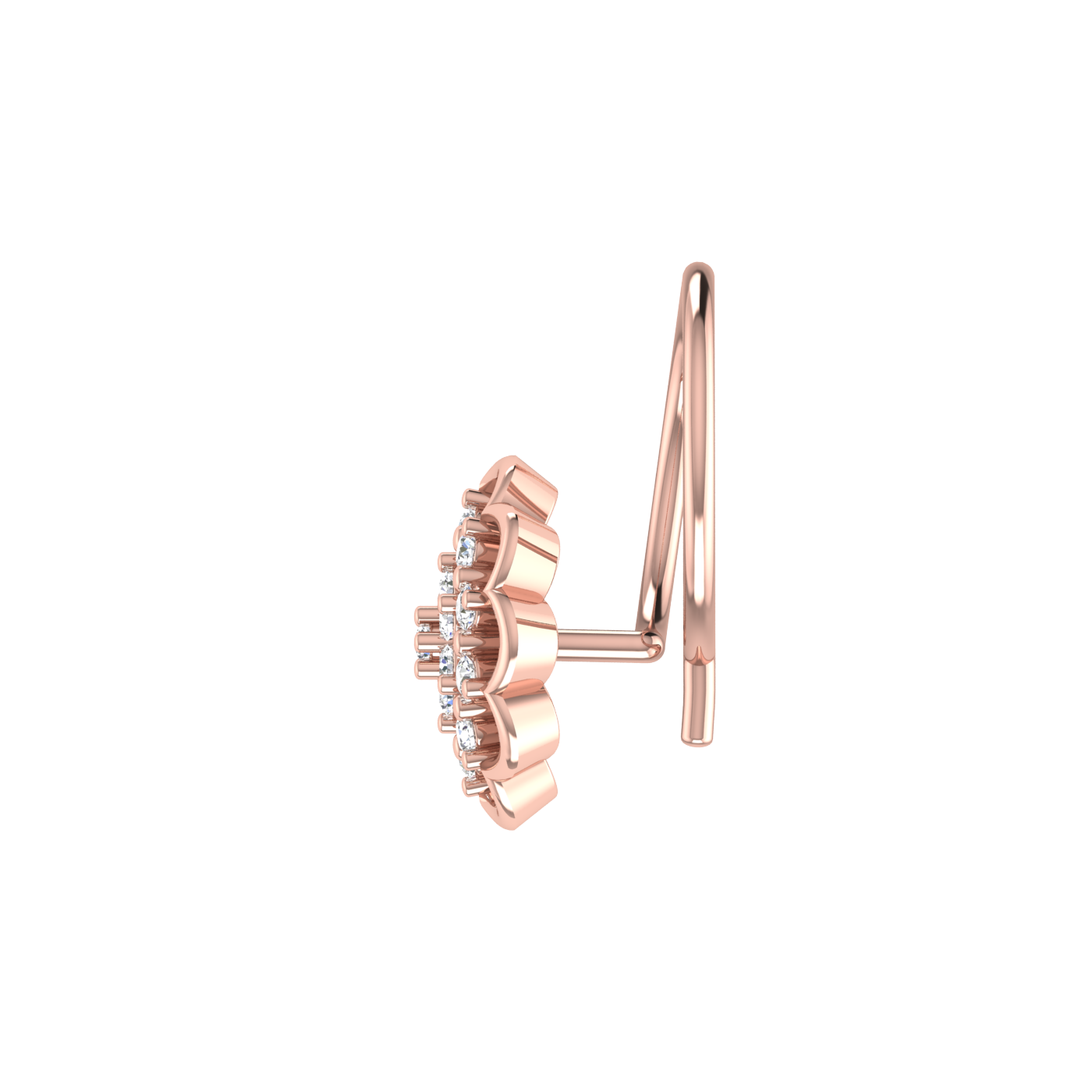 Floral Flower — 0.06 Carat Lab Grown Diamond Nose Pin