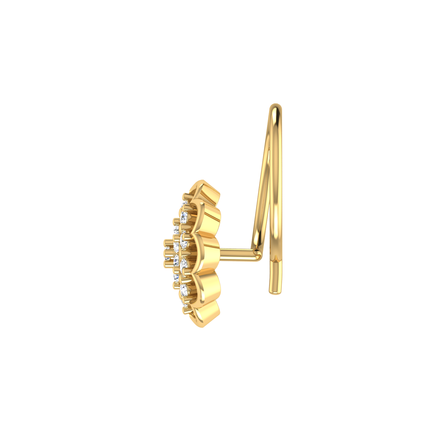 Floral Flower — 0.06 Carat Lab Grown Diamond Nose Pin