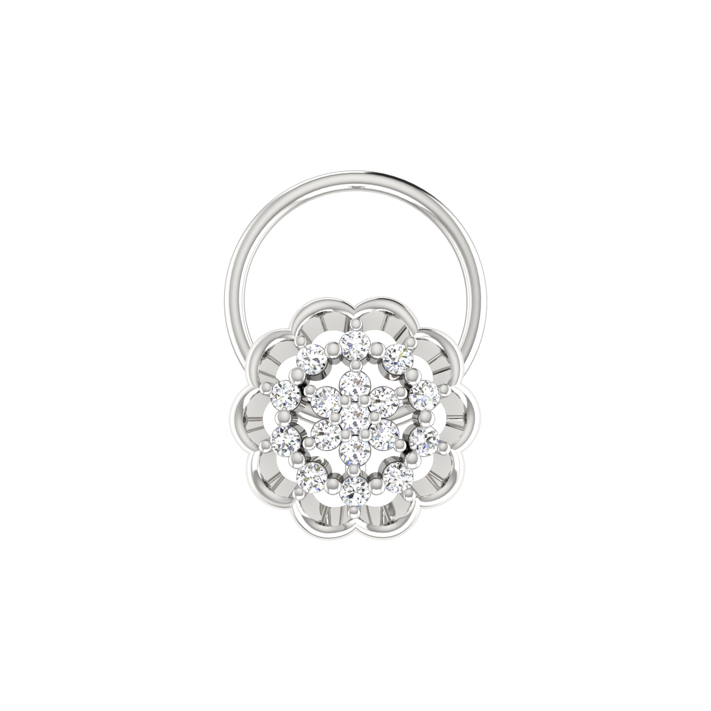 Floral Flower — 0.06 Carat Lab Grown Diamond Nose Pin