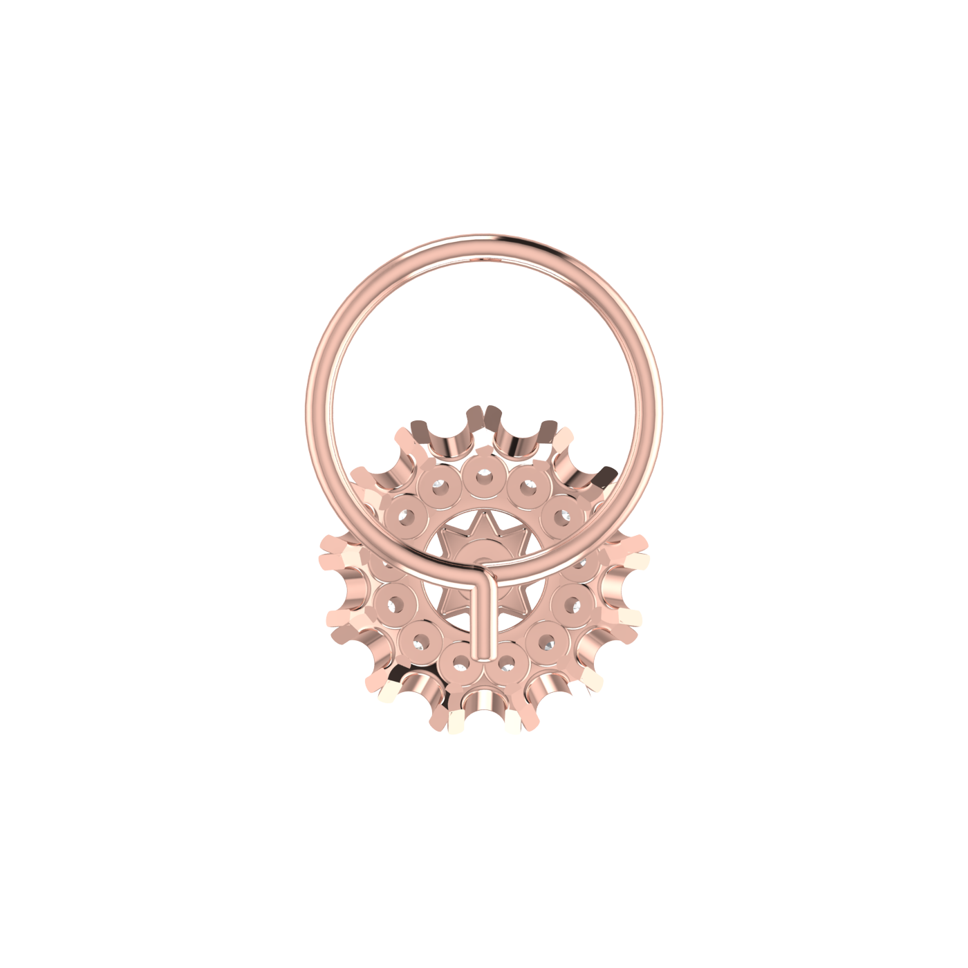 Floral Scalloped — 0.07 Carat Lab Grown Diamond Nose Pin