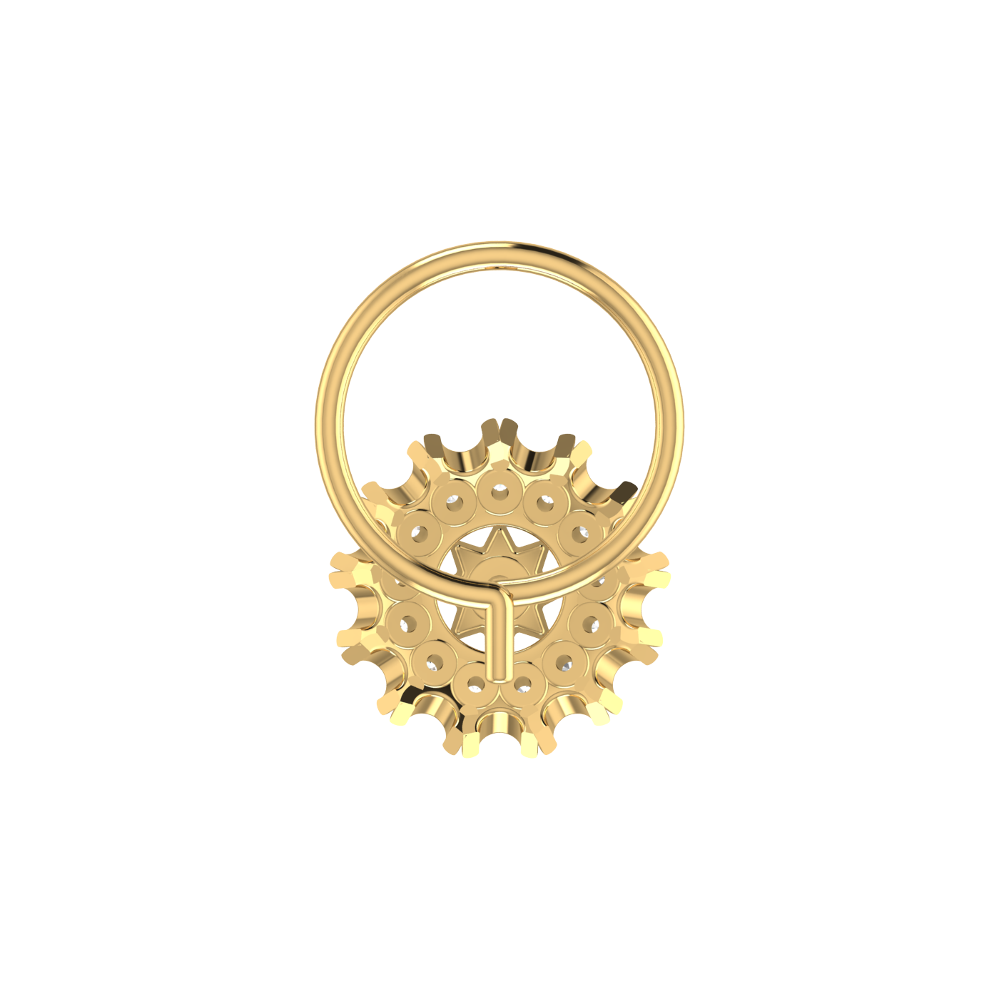 Floral Scalloped — 0.07 Carat Lab Grown Diamond Nose Pin