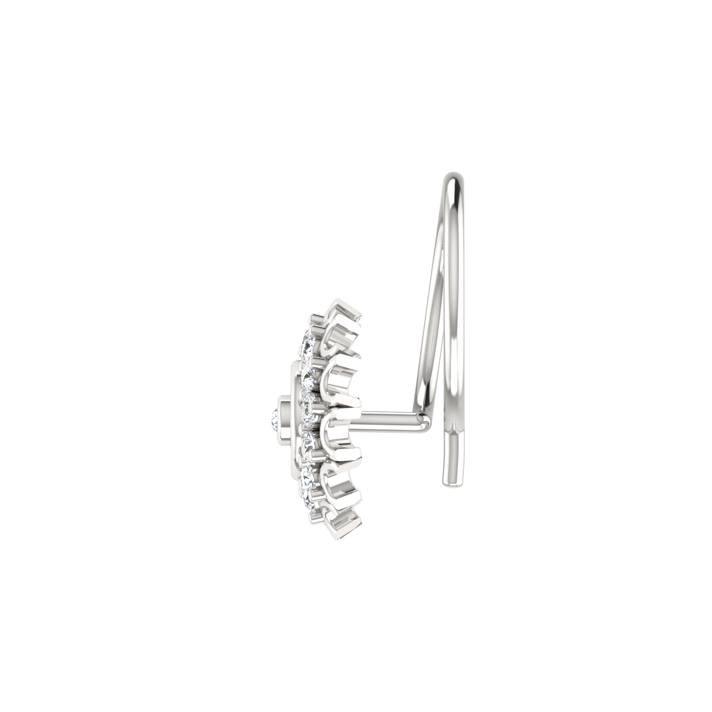 Floral Scalloped — 0.07 Carat Lab Grown Diamond Nose Pin