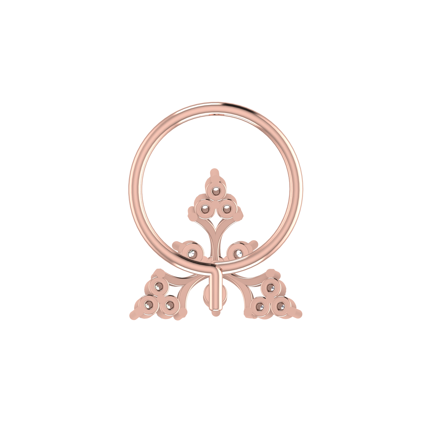 Celestial Bloom Victorian Floral Cluster — 0.05 Carat Lab Grown Diamond Nose Pin