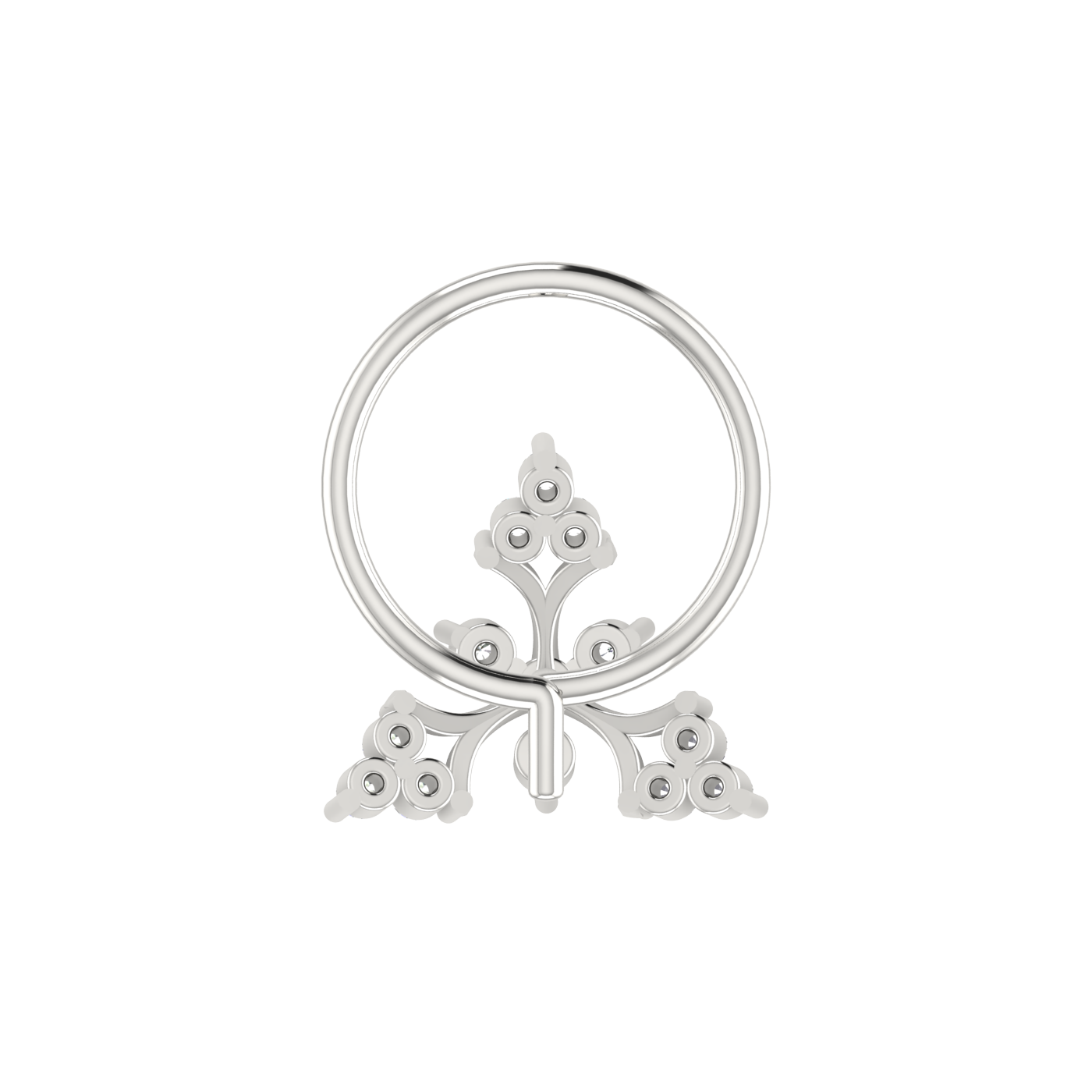 Celestial Bloom Victorian Floral Cluster — 0.05 Carat Lab Grown Diamond Nose Pin