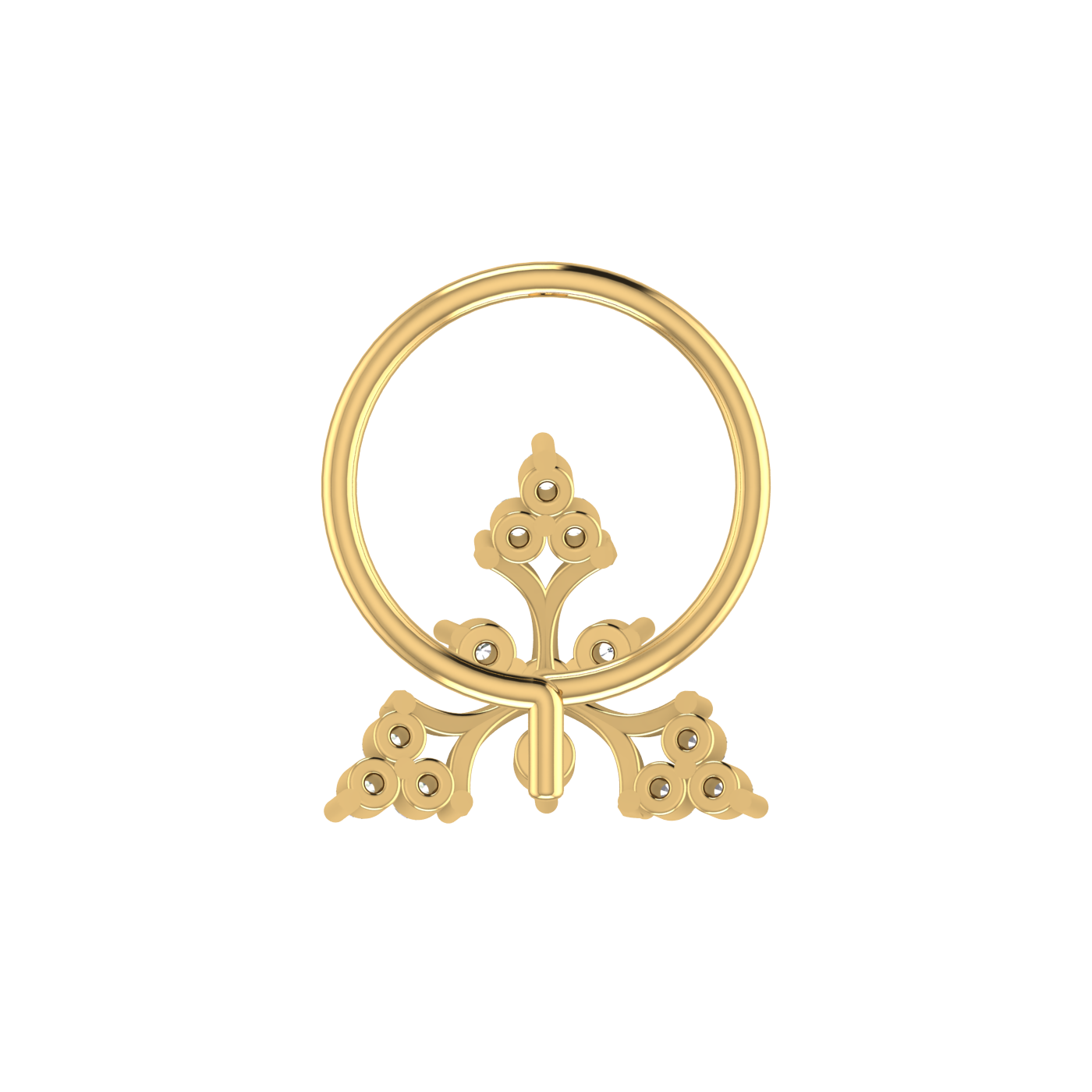 Celestial Bloom Victorian Floral Cluster — 0.05 Carat Lab Grown Diamond Nose Pin