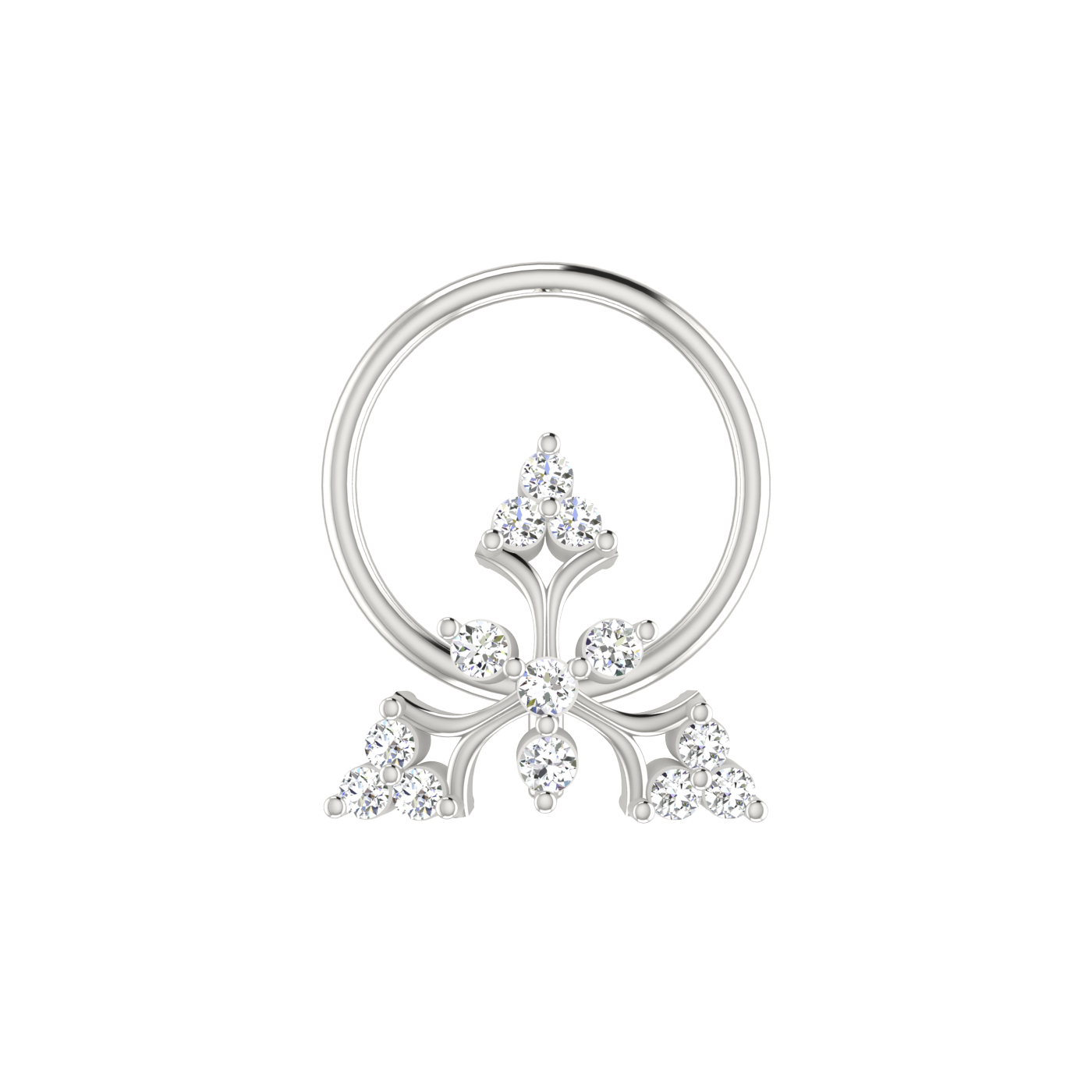 Celestial Bloom Victorian Floral Cluster — 0.05 Carat Lab Grown Diamond Nose Pin