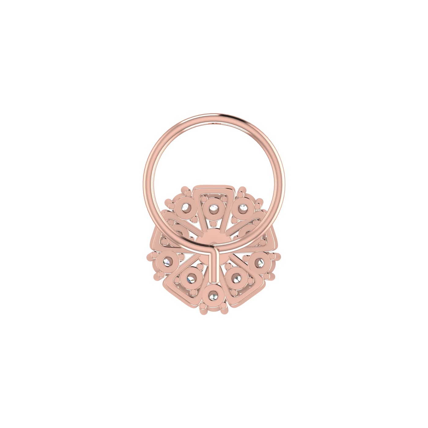 Floral Flower Shape — 0.11 Carat Lab Grown Diamond Nose Pin