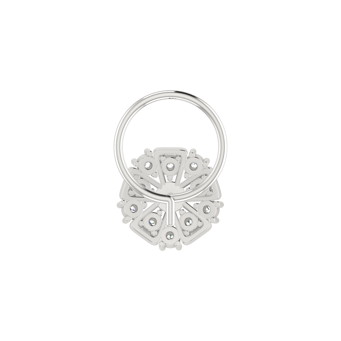 Floral Flower Shape — 0.11 Carat Lab Grown Diamond Nose Pin