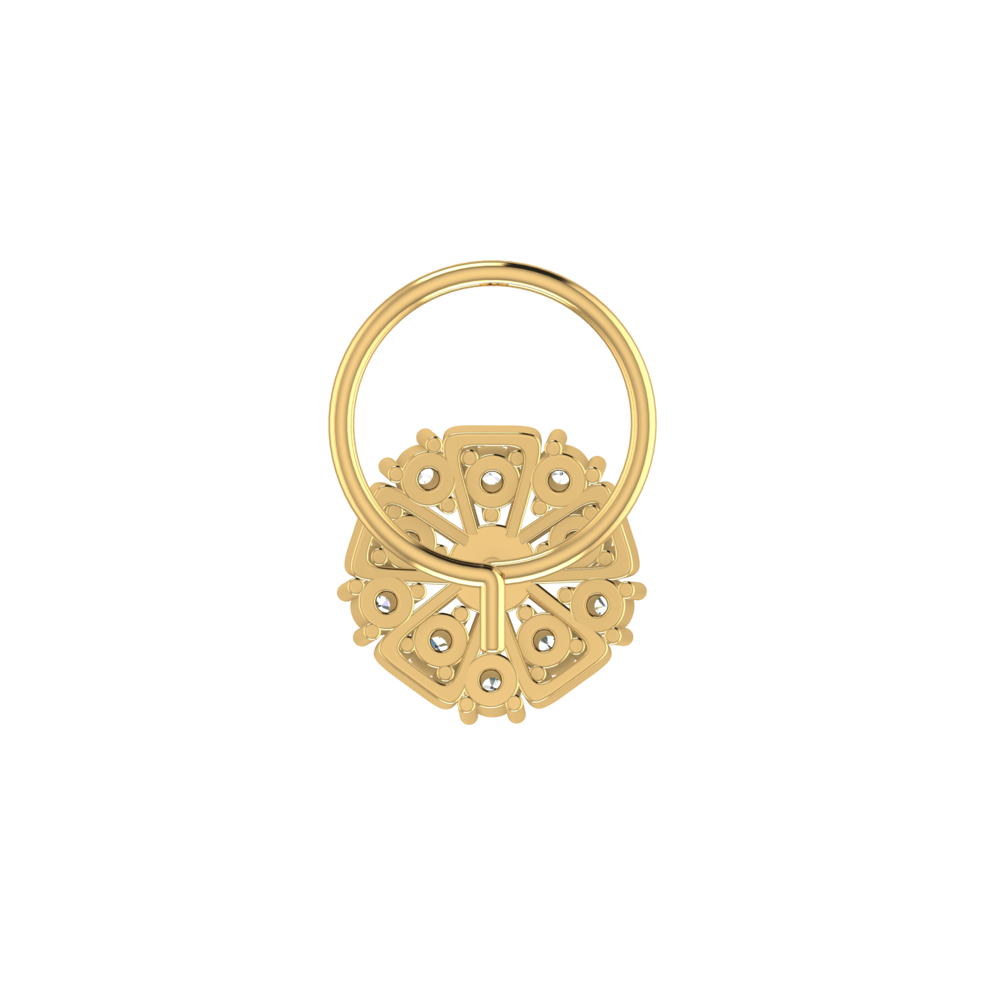 Floral Flower Shape — 0.11 Carat Lab Grown Diamond Nose Pin