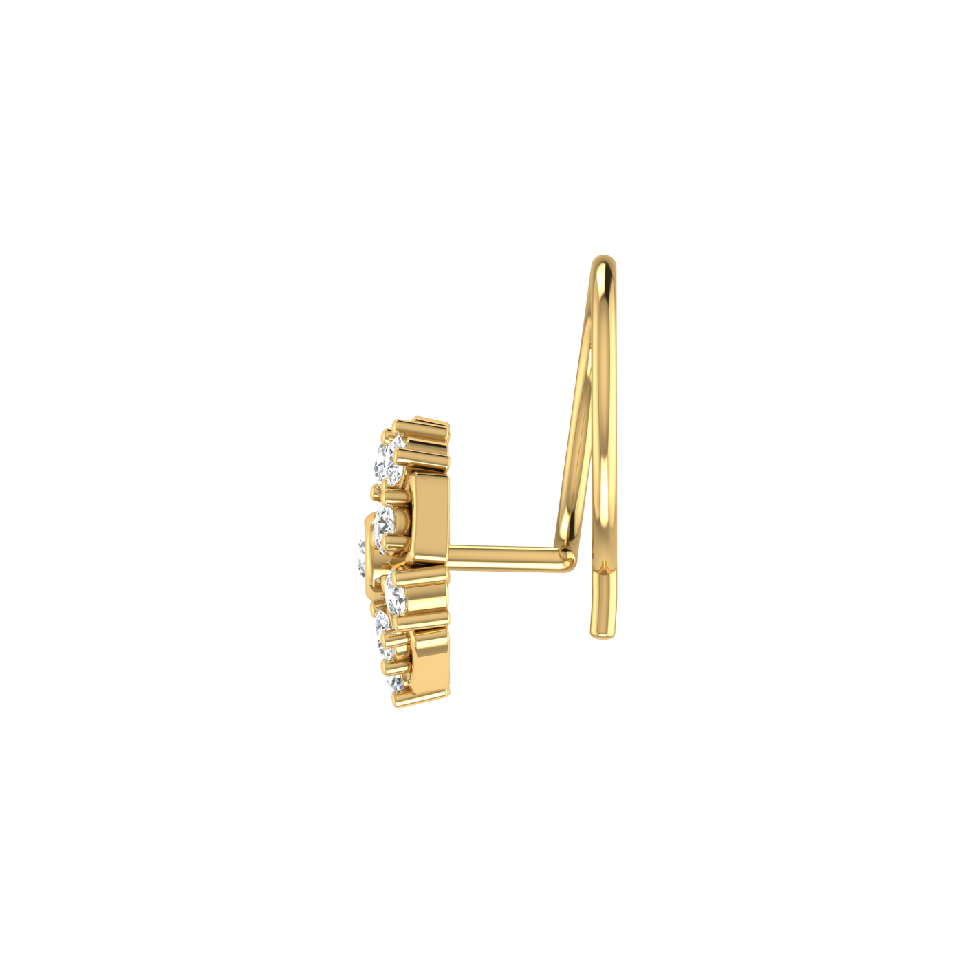 Floral Flower Shape — 0.11 Carat Lab Grown Diamond Nose Pin