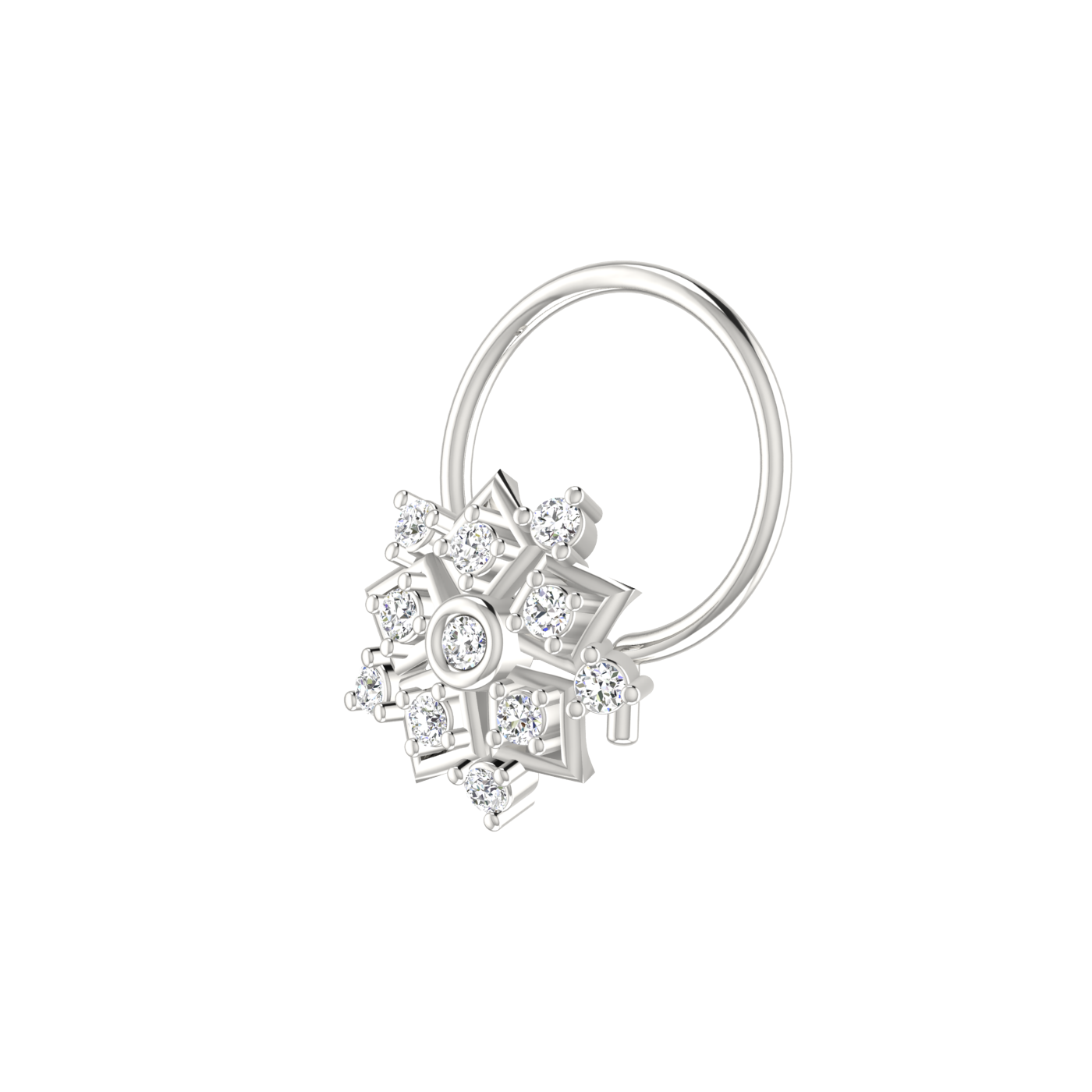 Floral Cluster Flower — 0.06 Carat Lab Grown Diamond Nose Pin