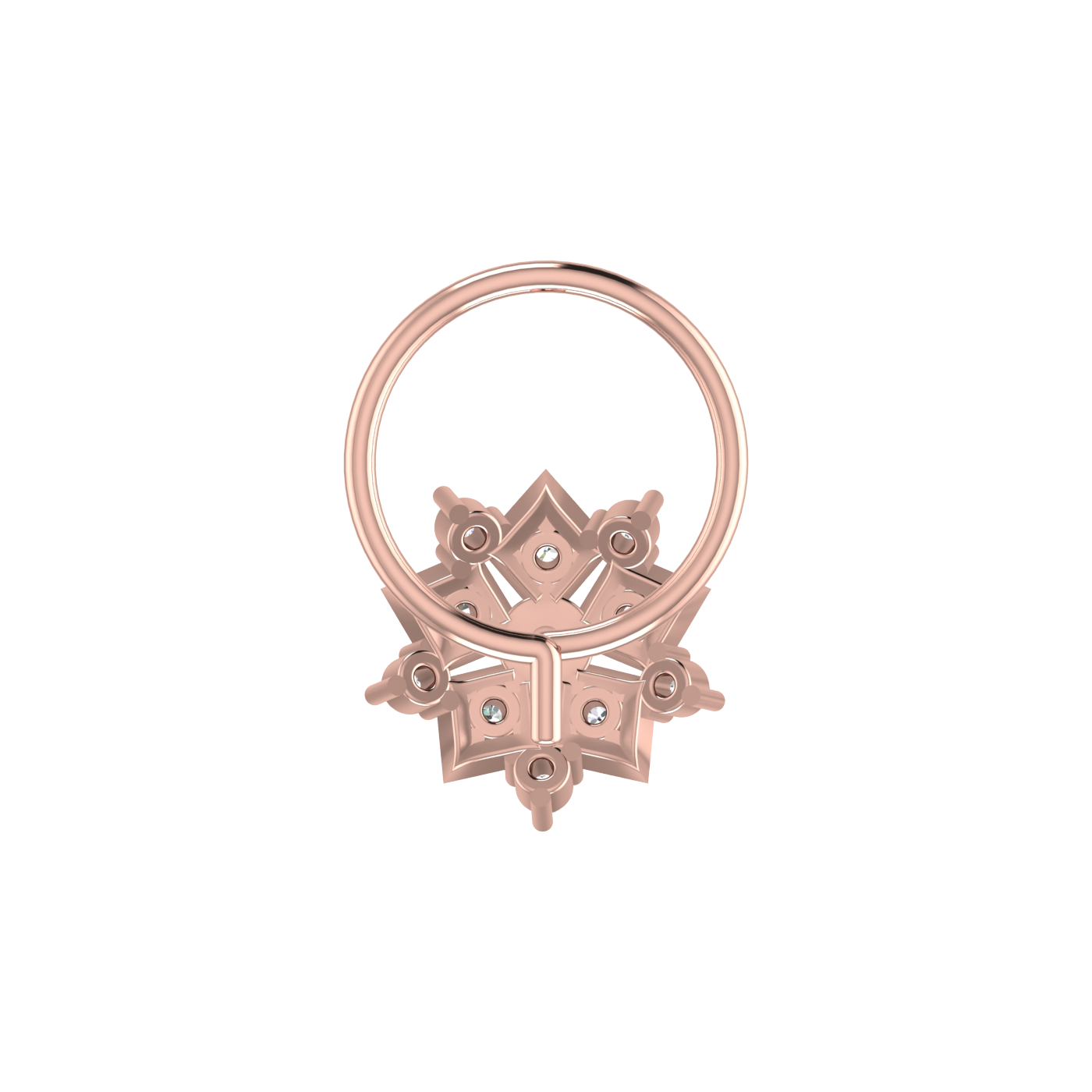 Floral Cluster Flower — 0.06 Carat Lab Grown Diamond Nose Pin