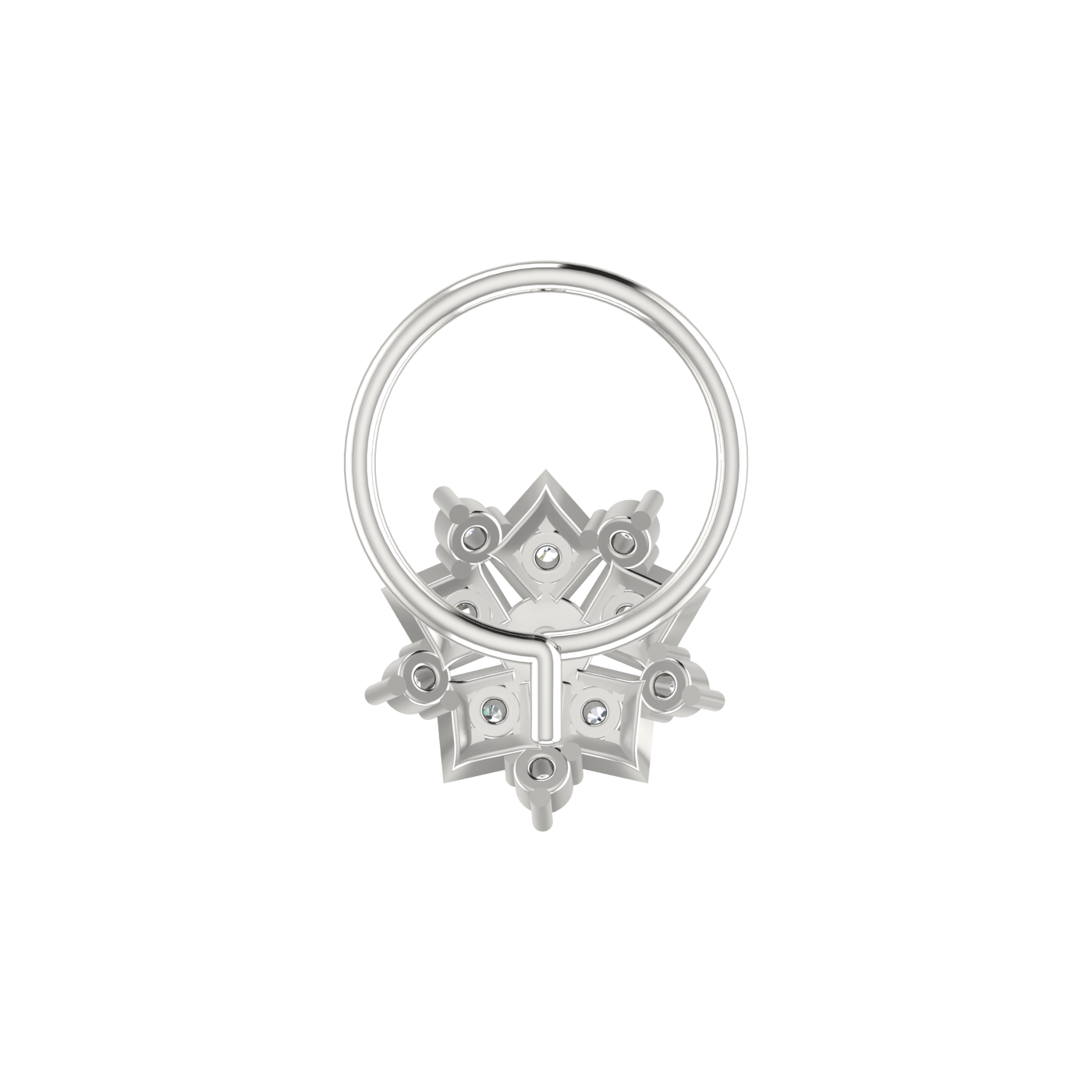 Floral Cluster Flower — 0.06 Carat Lab Grown Diamond Nose Pin