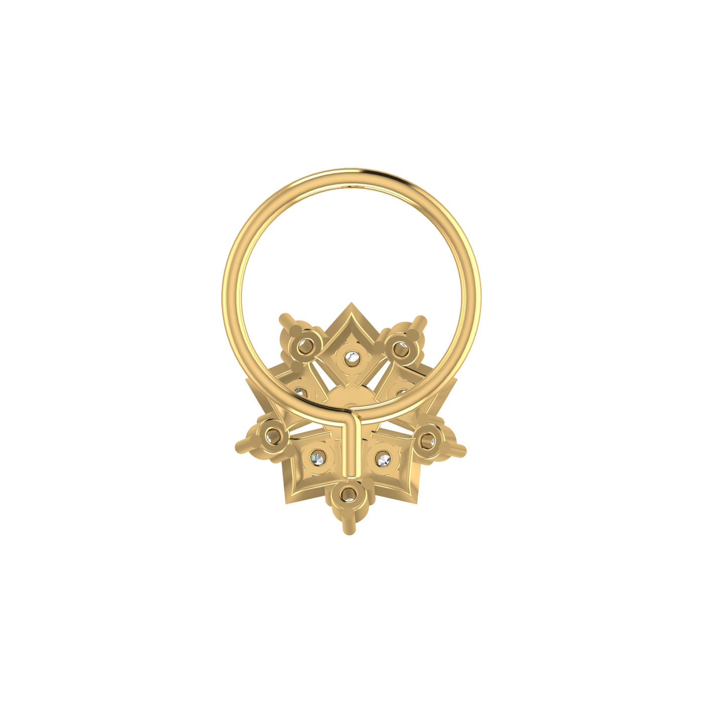 Floral Cluster Flower — 0.06 Carat Lab Grown Diamond Nose Pin