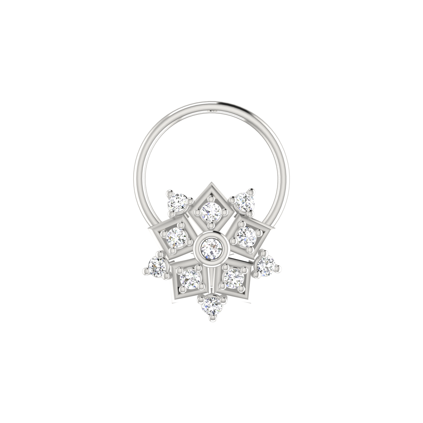 Floral Cluster Flower — 0.06 Carat Lab Grown Diamond Nose Pin