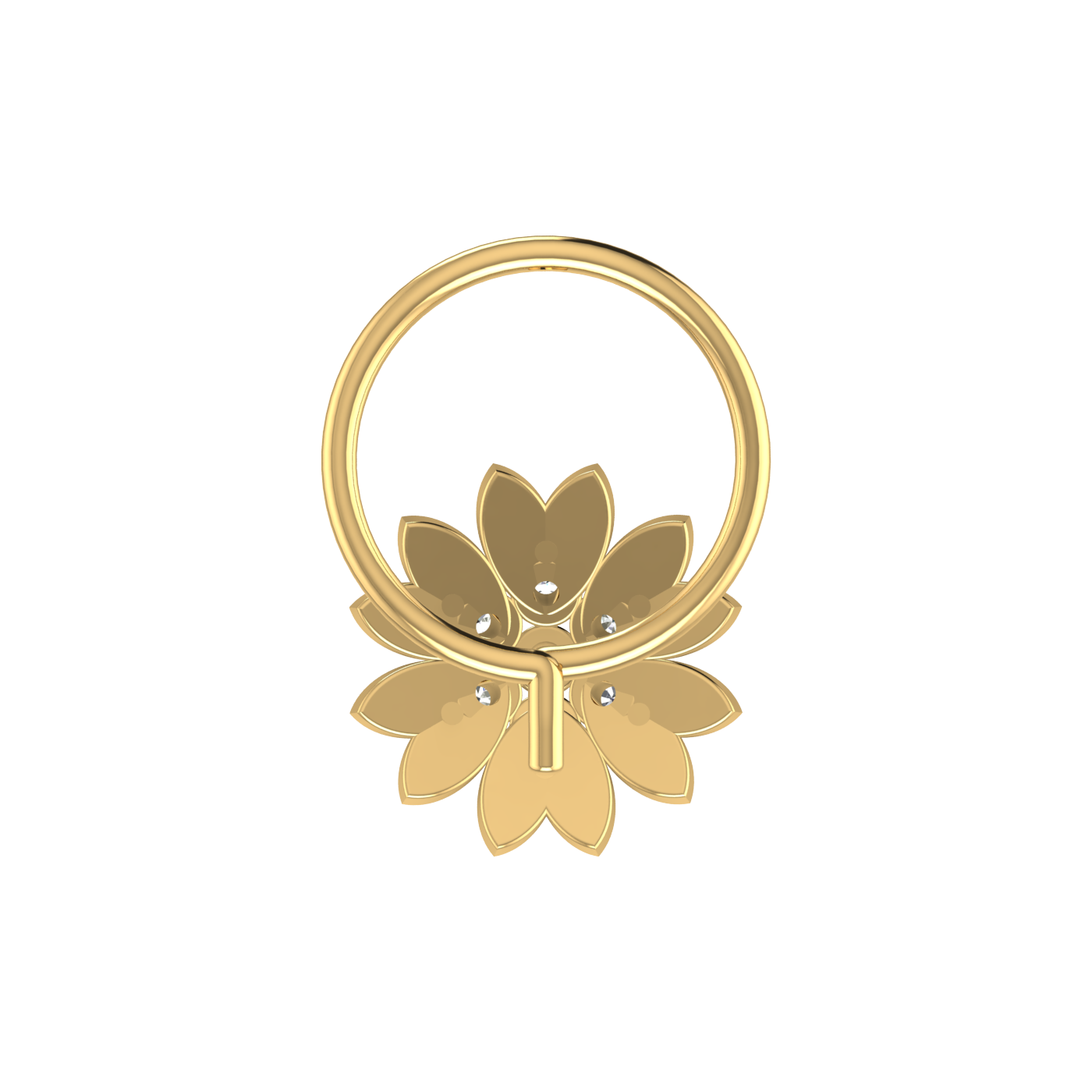 Floral Cluster Style Flower — 0.06 Carat Lab Grown Diamond Nose Pin