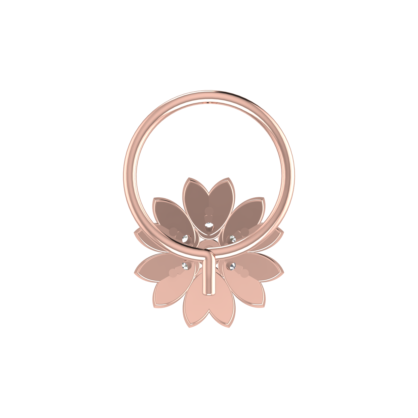 Floral Cluster Style Flower — 0.06 Carat Lab Grown Diamond Nose Pin