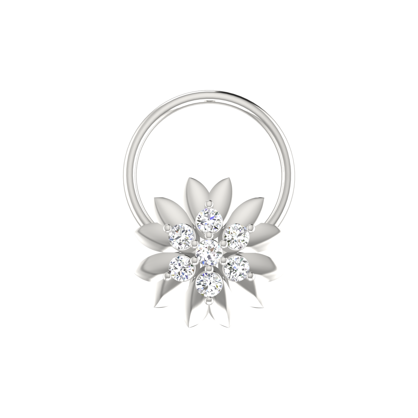 Floral Cluster Style Flower — 0.06 Carat Lab Grown Diamond Nose Pin