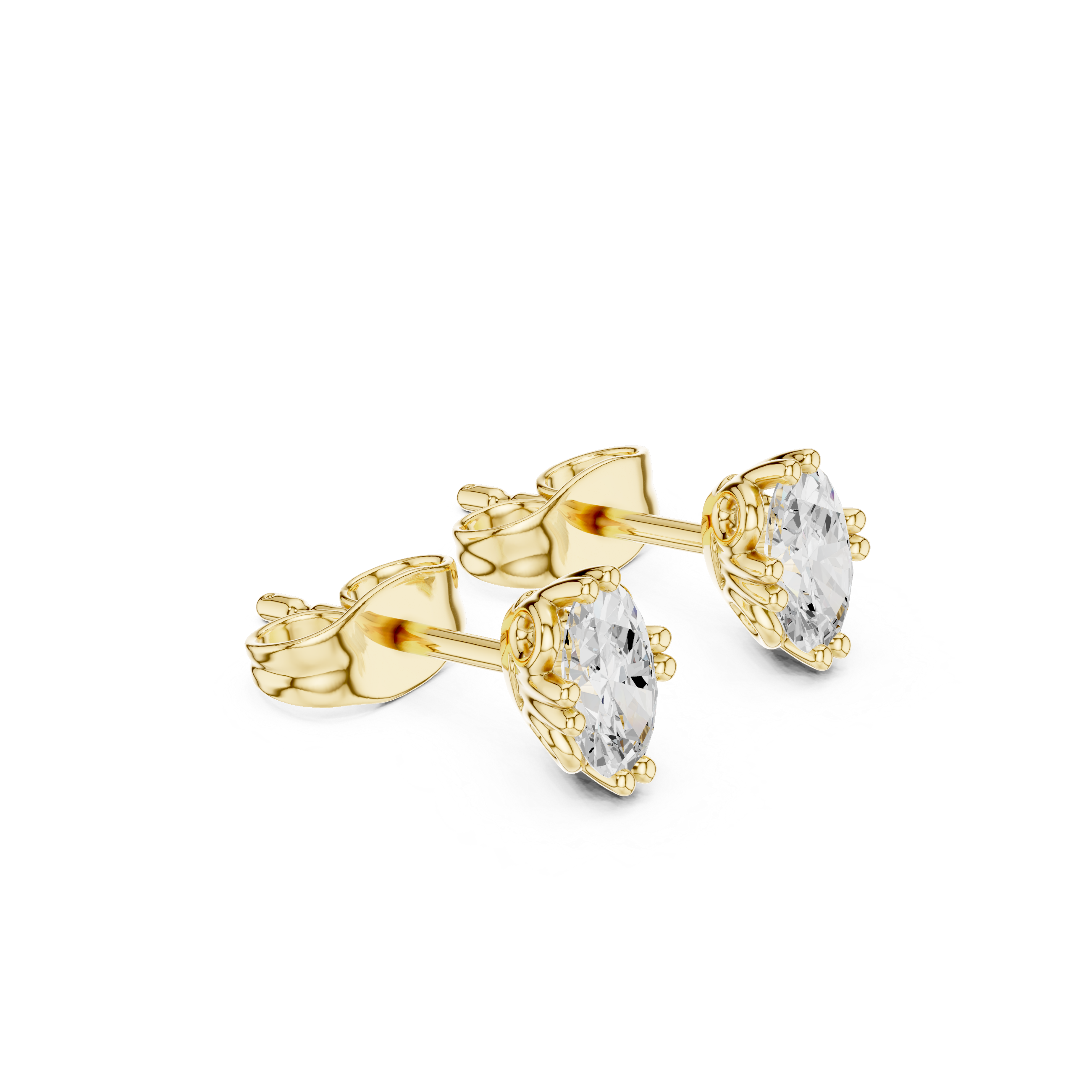 0.50 Carat Natural Diamond Oval Studs – H Color, VS1 Clarity