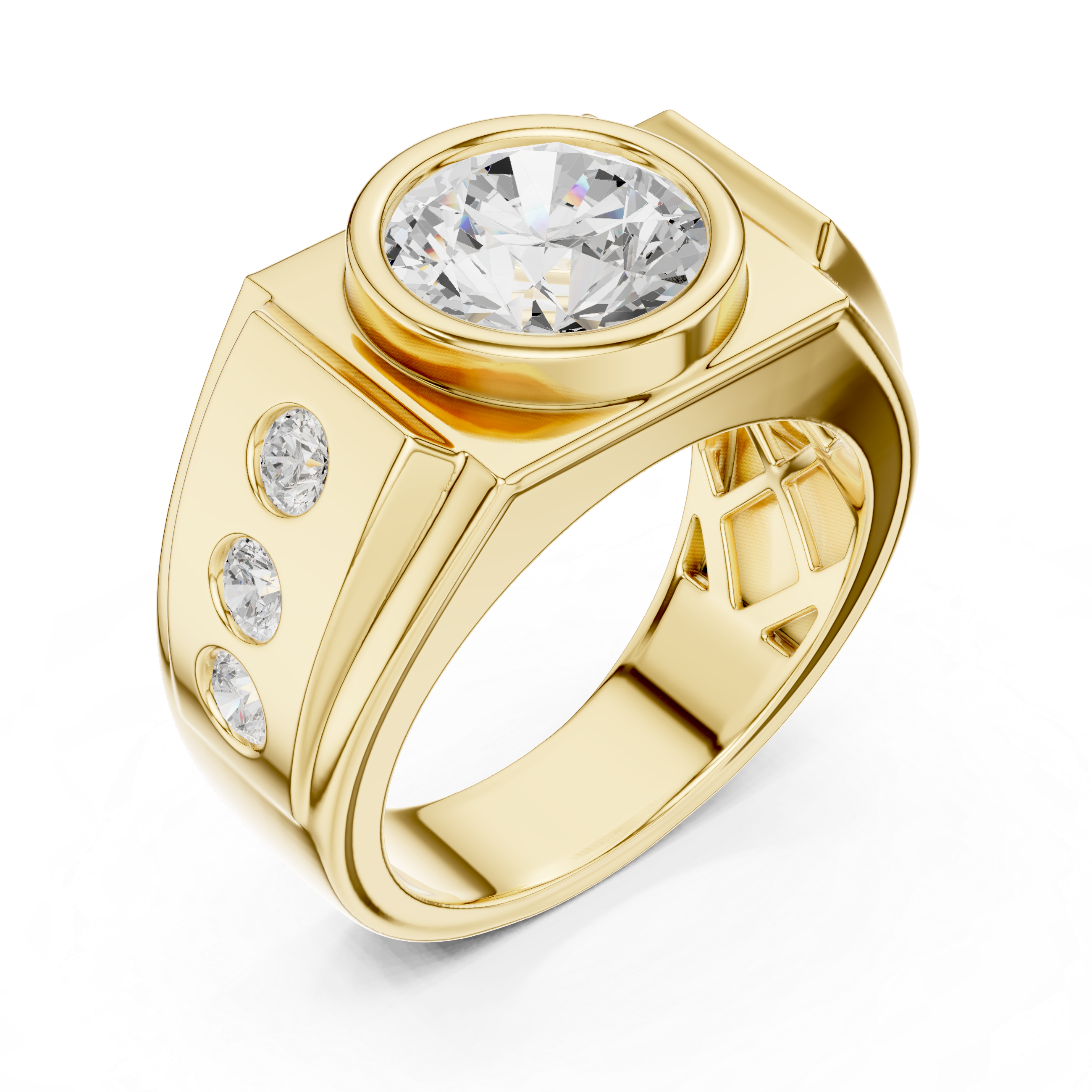 Natural Diamond Men’s Ring – 3.66ct J/VS1 Luxury Edition