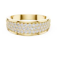 Natural Diamond Men's Band Ring 0.927ct EF/VS – Certified Luxury