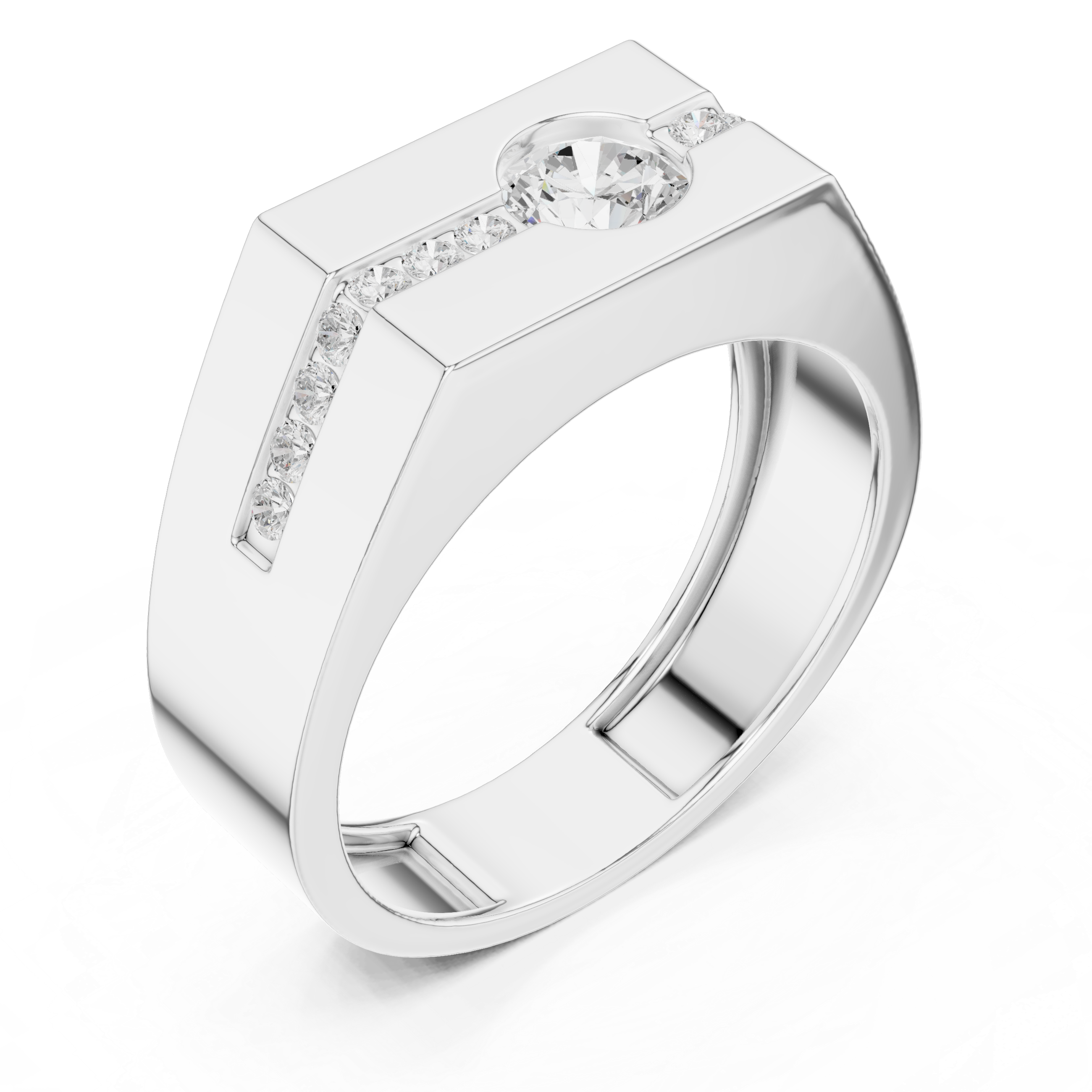 Natural Diamond Men’s Ring – 0.680ct EF/VS Elite Luxury