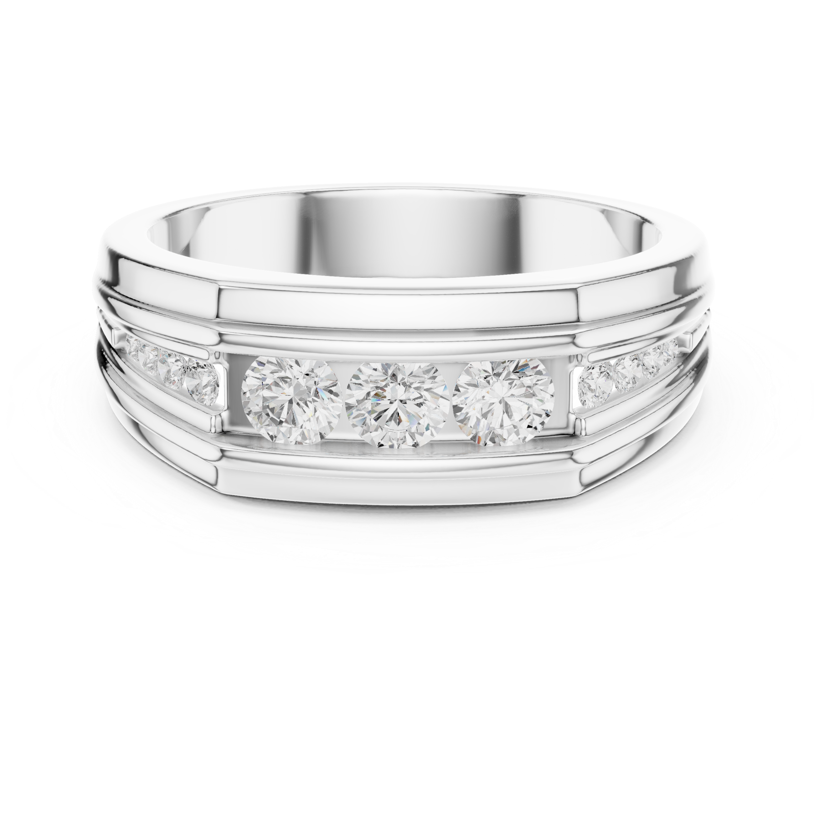 Natural Diamond Men’s Ring – 0.585ct GH/VS Signature Luxury