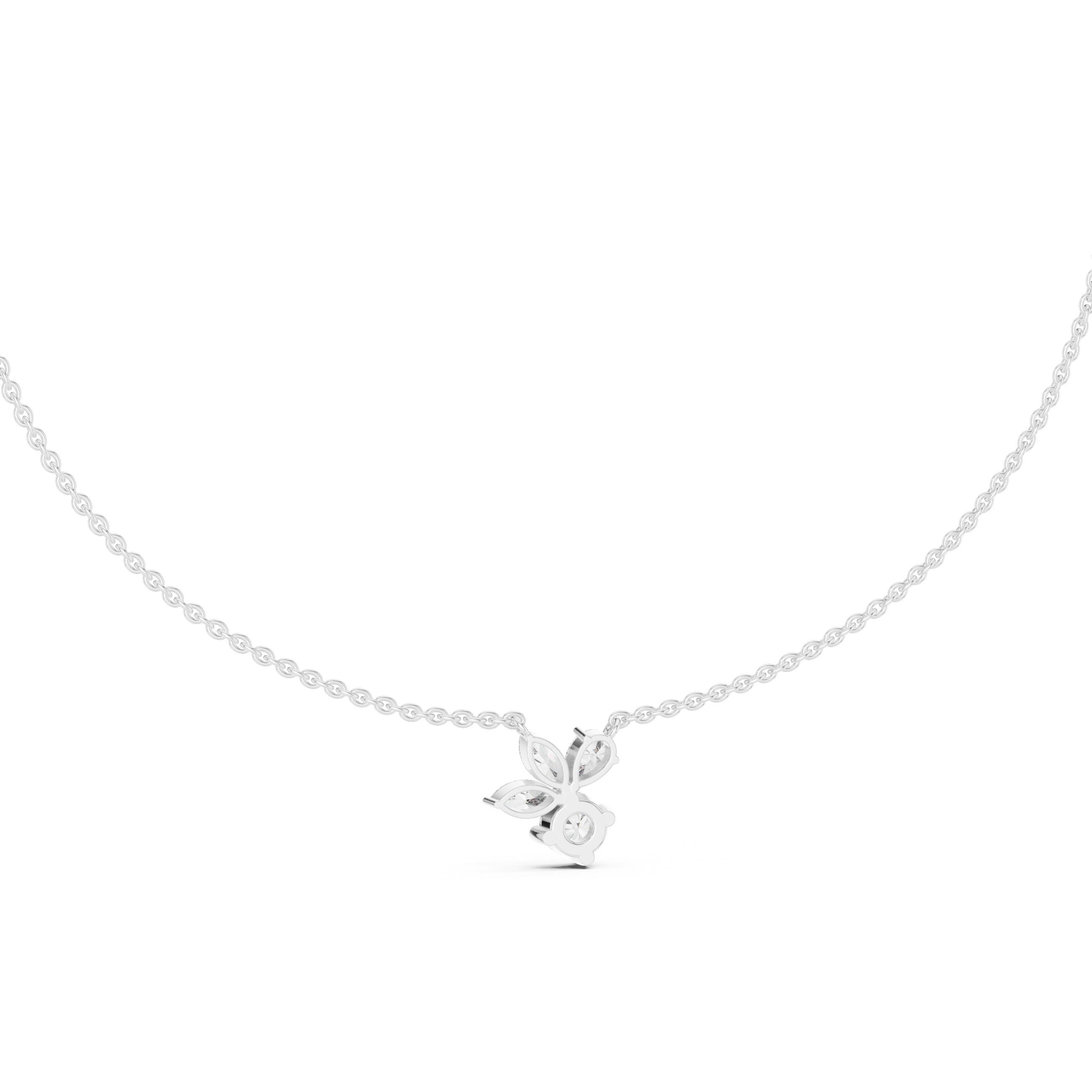 2.12 Ct Multi-Shape Natural Diamond Pendant Necklace