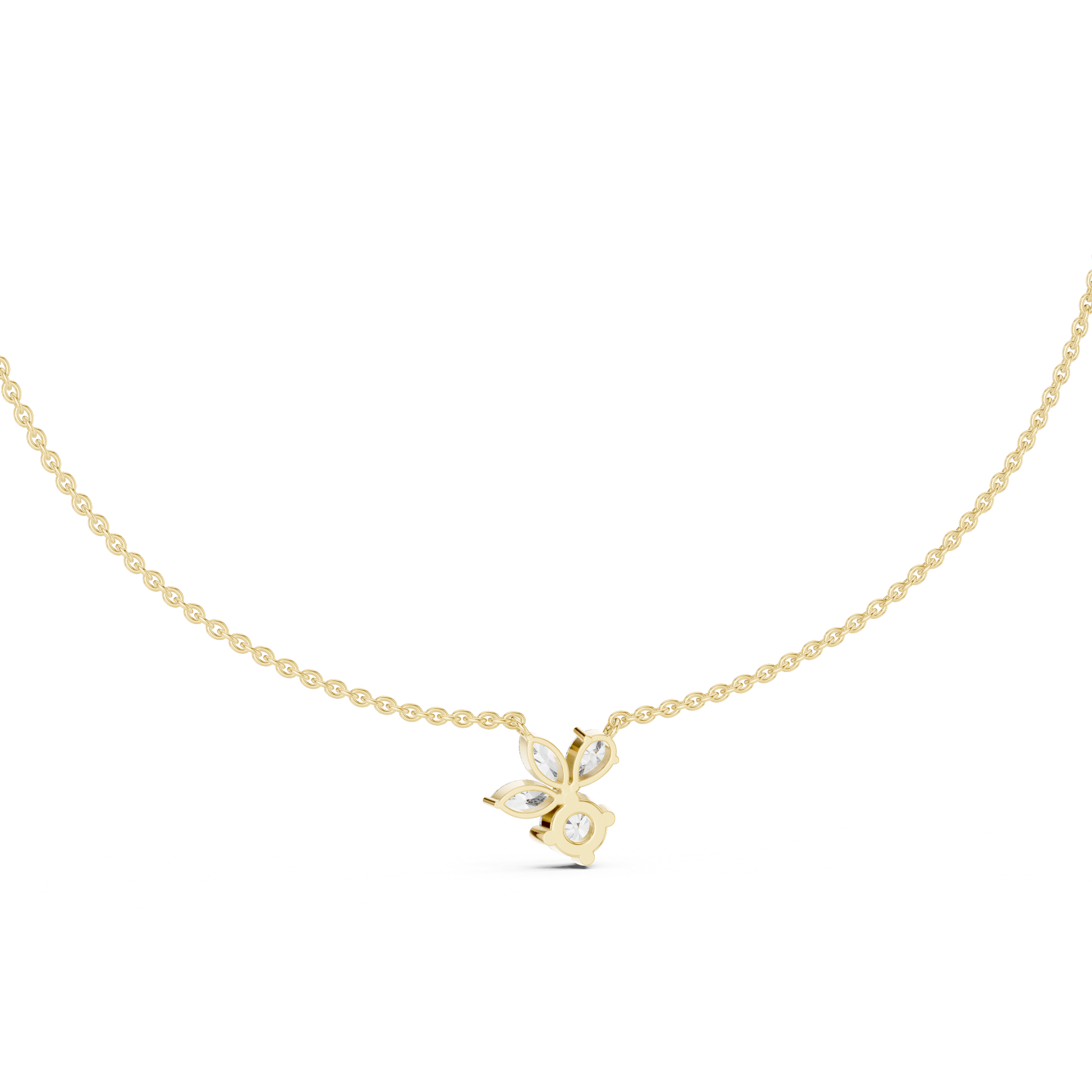2.12 Ct Multi-Shape Natural Diamond Pendant Necklace