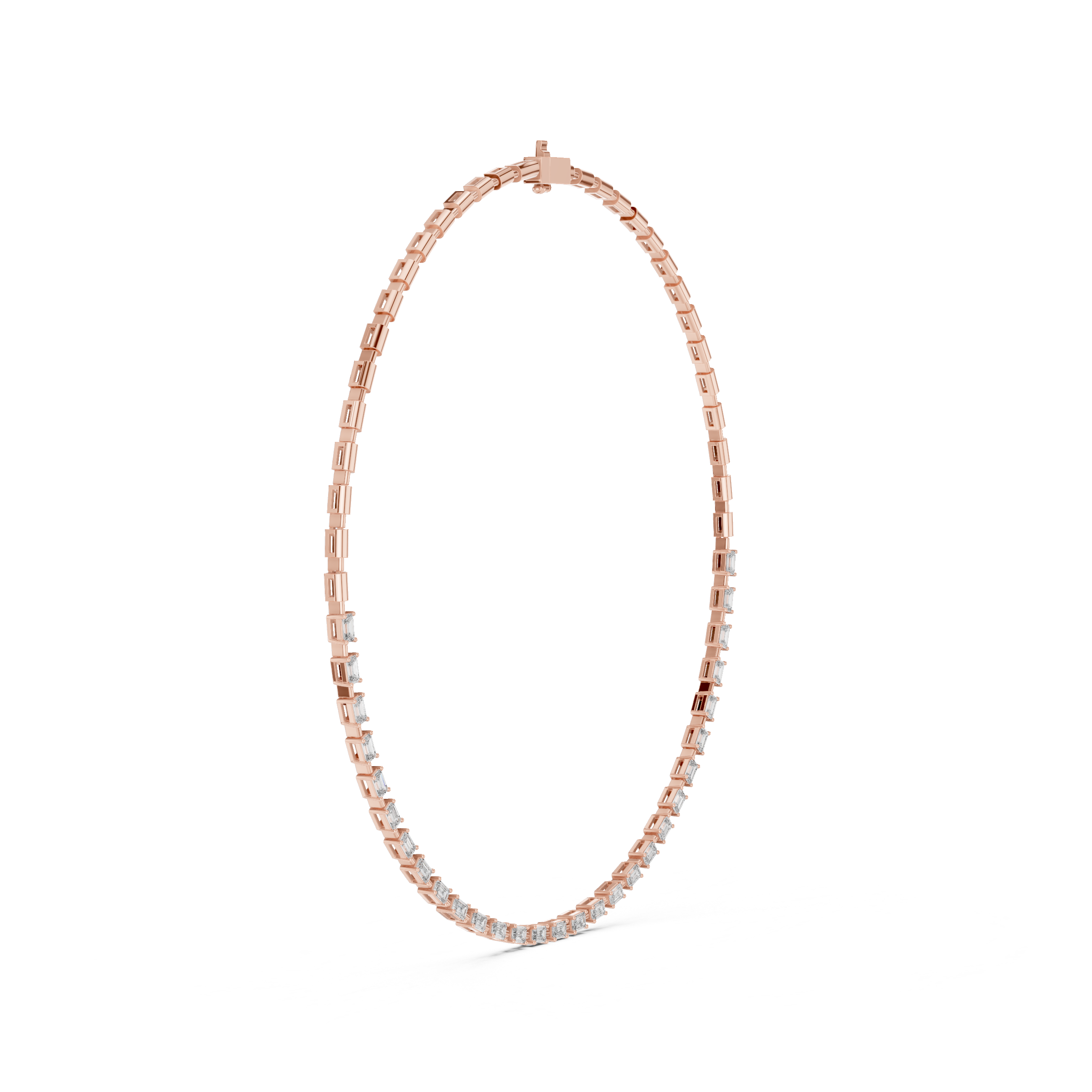 3.35 Ct Natural Diamond Tennis Necklace – EF/VS