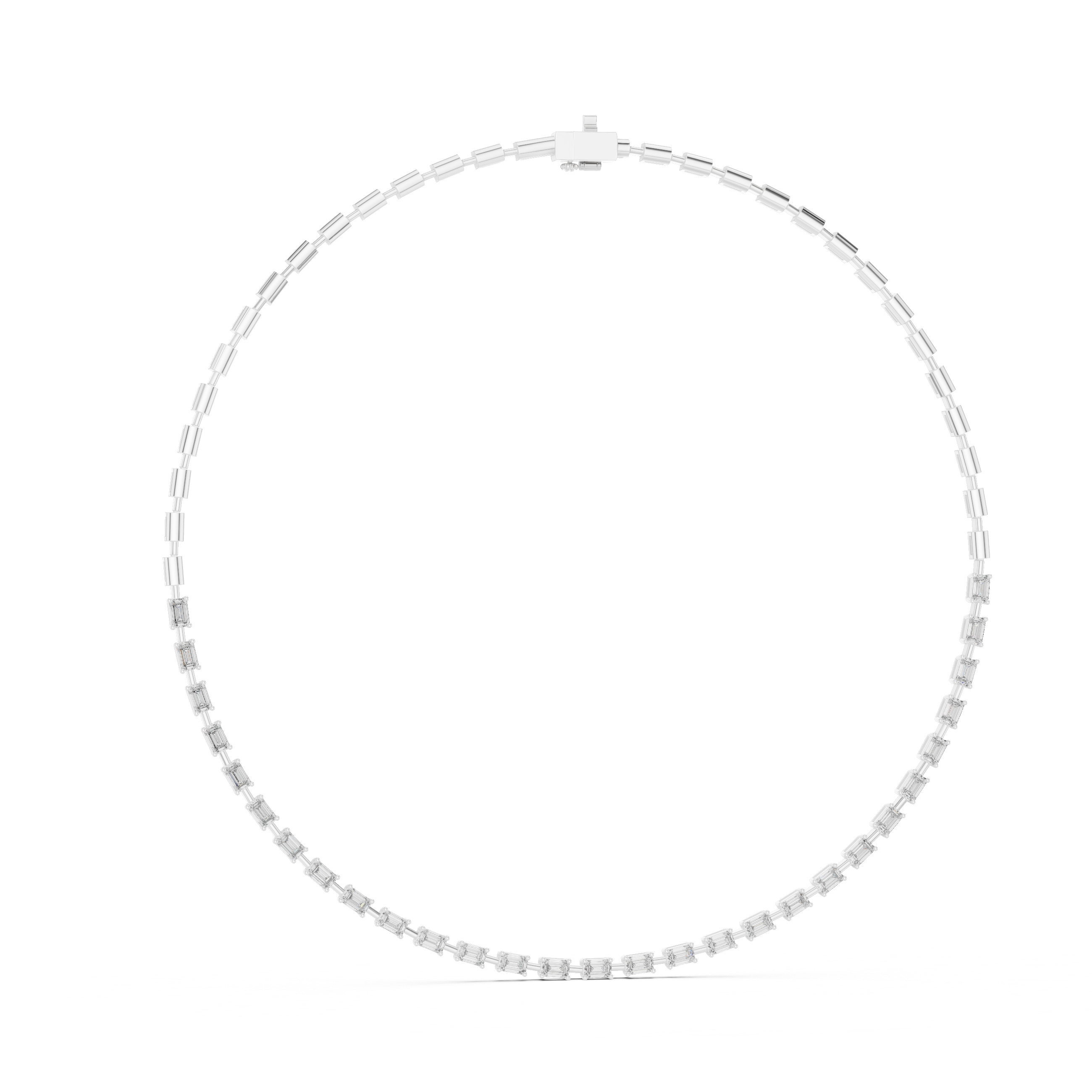 3.35 Ct Natural Diamond Tennis Necklace – EF/VS